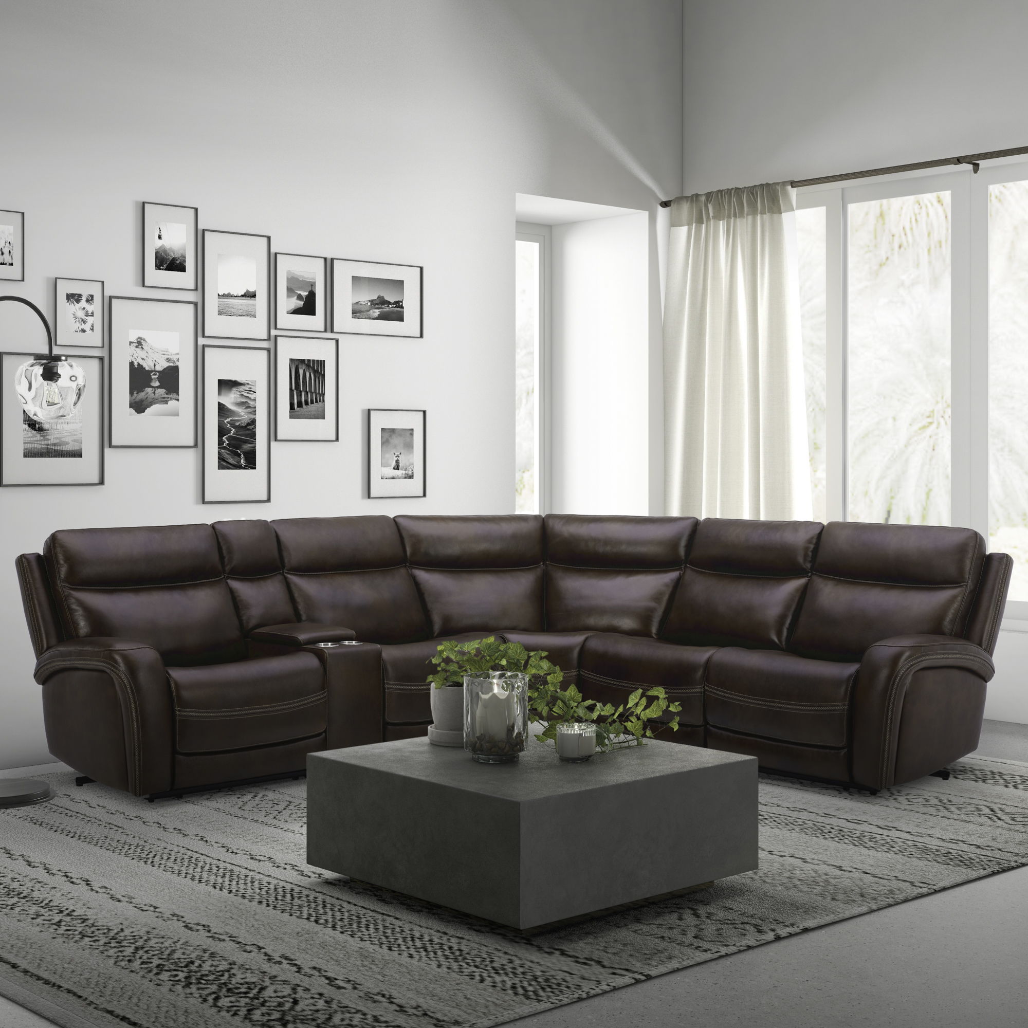 Liberty Furniture Blair - 6 Piece Sectional - Cognac | Meri Furniture
