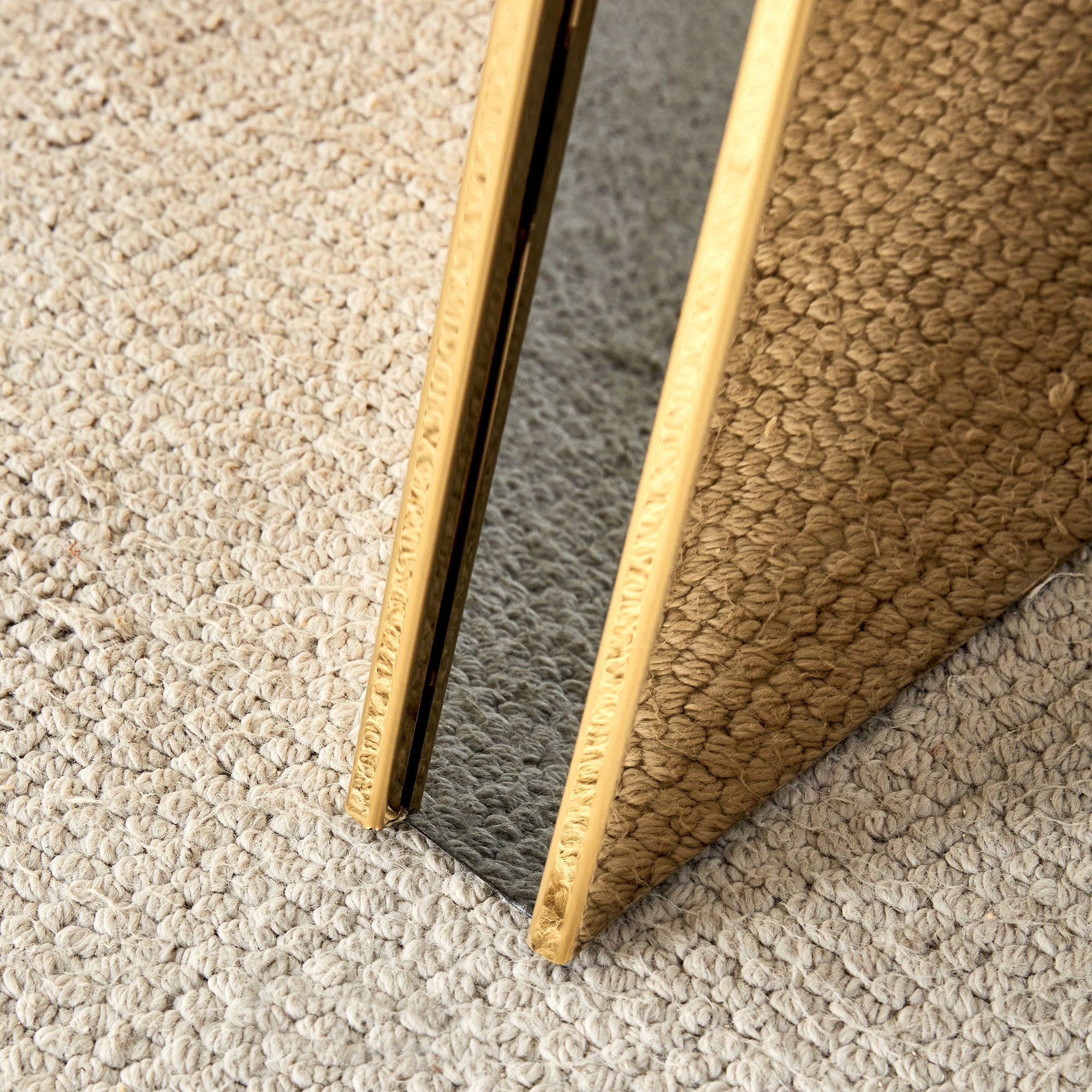 Marble Patterned Slab Dining Table With Steel Butterfly Legs