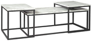 Donnesta - Occasional Table Set (Set of 3) - Gray / Black