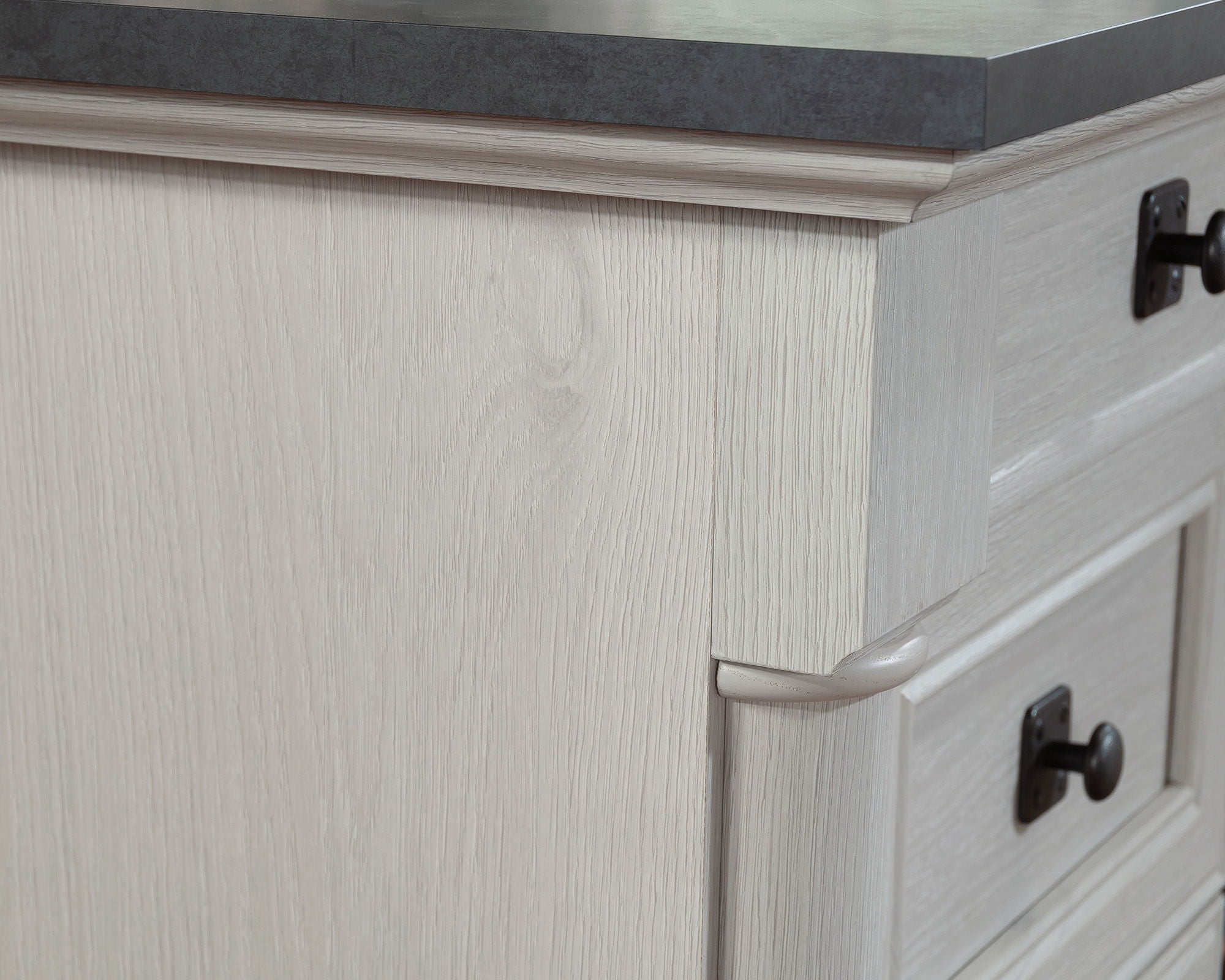 L-Shaped Home Office Desk in Glacier Oak