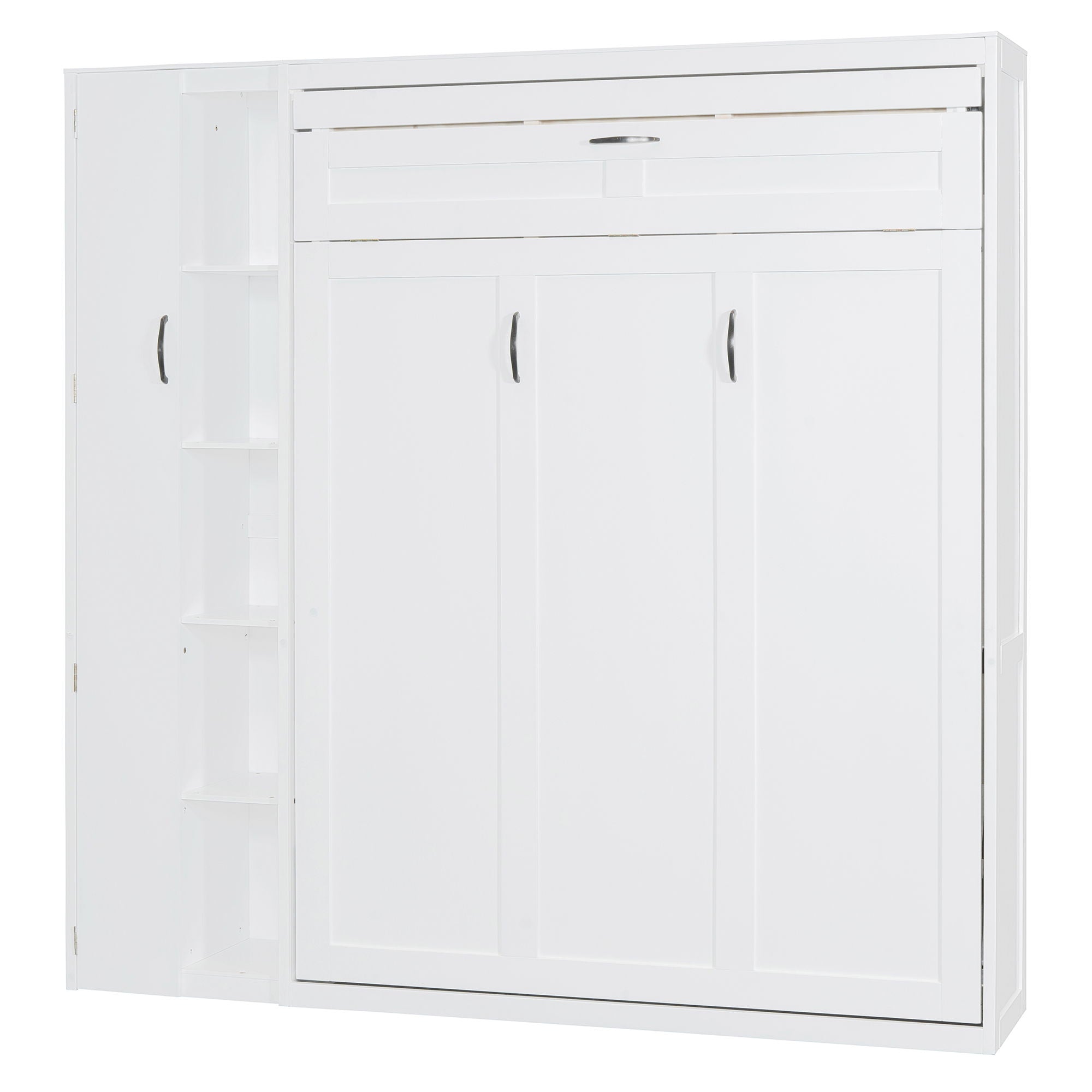 Murphy Wall Bed With Shelves, Wardrobe And LED Lights