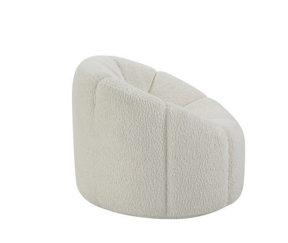 ACME Osmash - Chair - White Teddy Sherpa | Meri Furniture