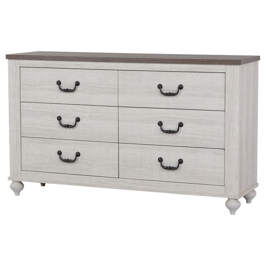Coaster Fine Furniture Stillwood - 6-Drawer Dresser - Vintage Linen | Meri Furniture