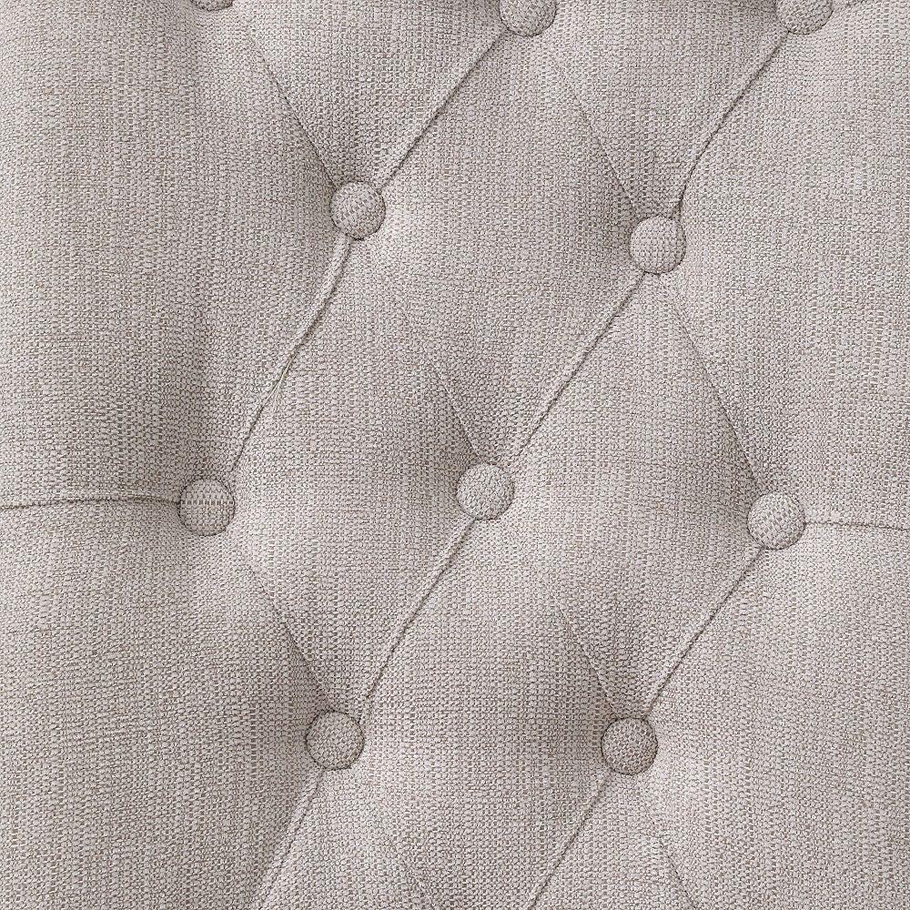 Yabeina - Side Chair Set of 2) - Beige Linen & Gray