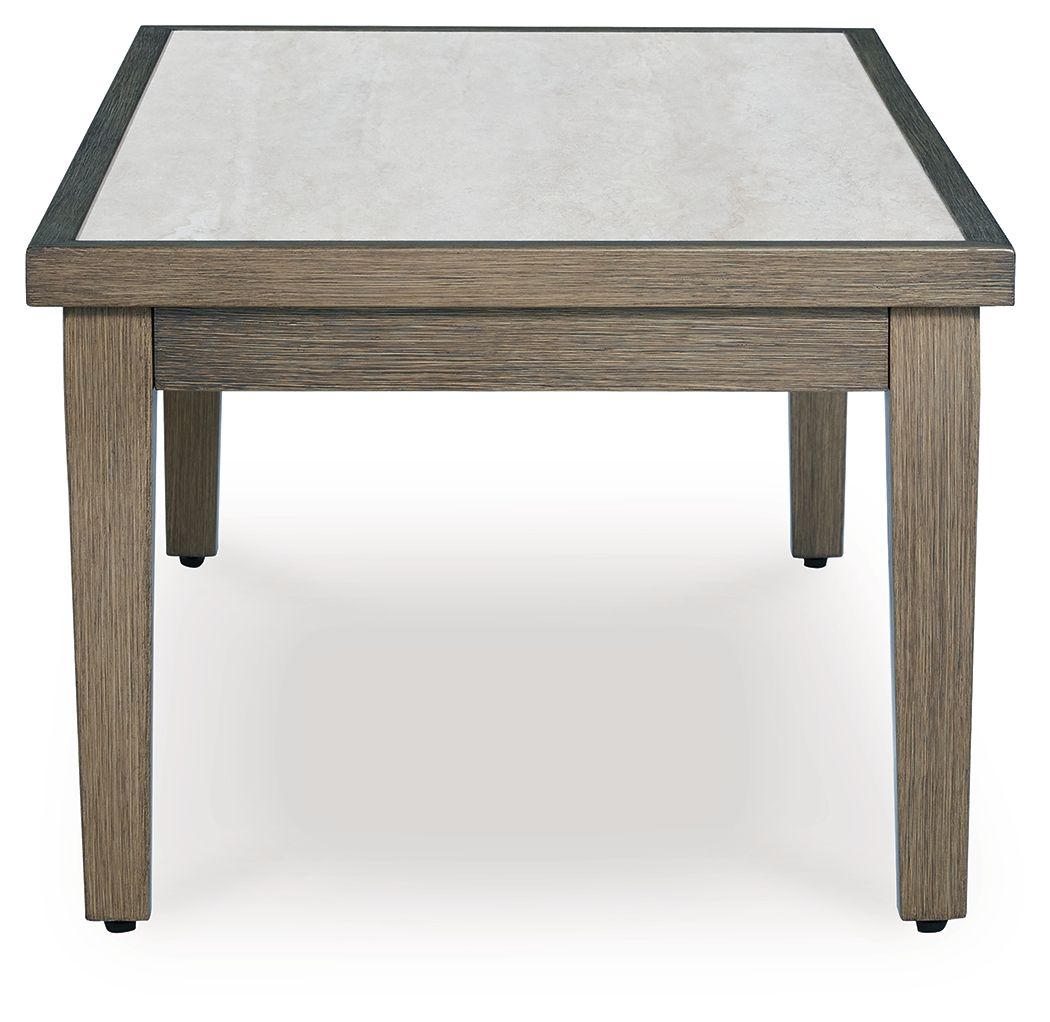 Signature Design by Ashley® Rainier Ranch - Brown / Beige - Rectangular Cocktail Table | Meri Furniture