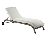 Salena - Patio Lounge Chair - Beige Fabric & Gray Finish - 13"