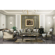 ACME Betria - Loveseat With 4 Pillows - Gold & Black High | Meri Furniture