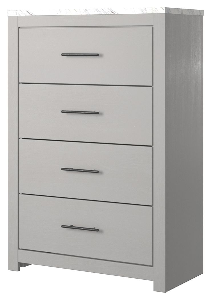 Ashley Furniture Cottonburg - Light Gray / White - Four Drawer Chest | Meri Furniture