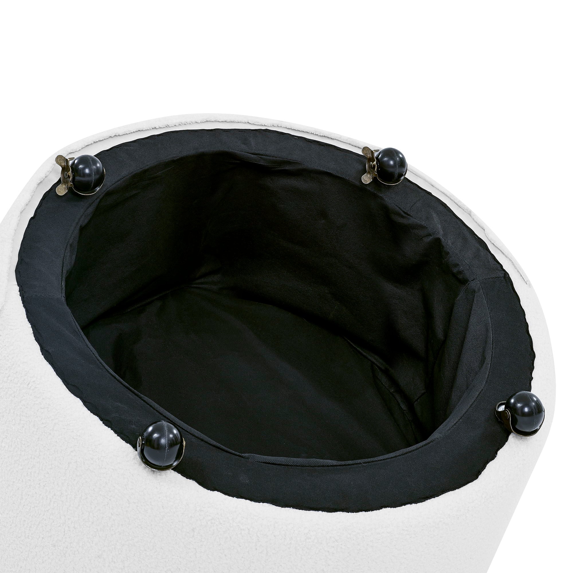 Modern Upholstered Swivel Chair With Button Tufted Design And Movable Wheels