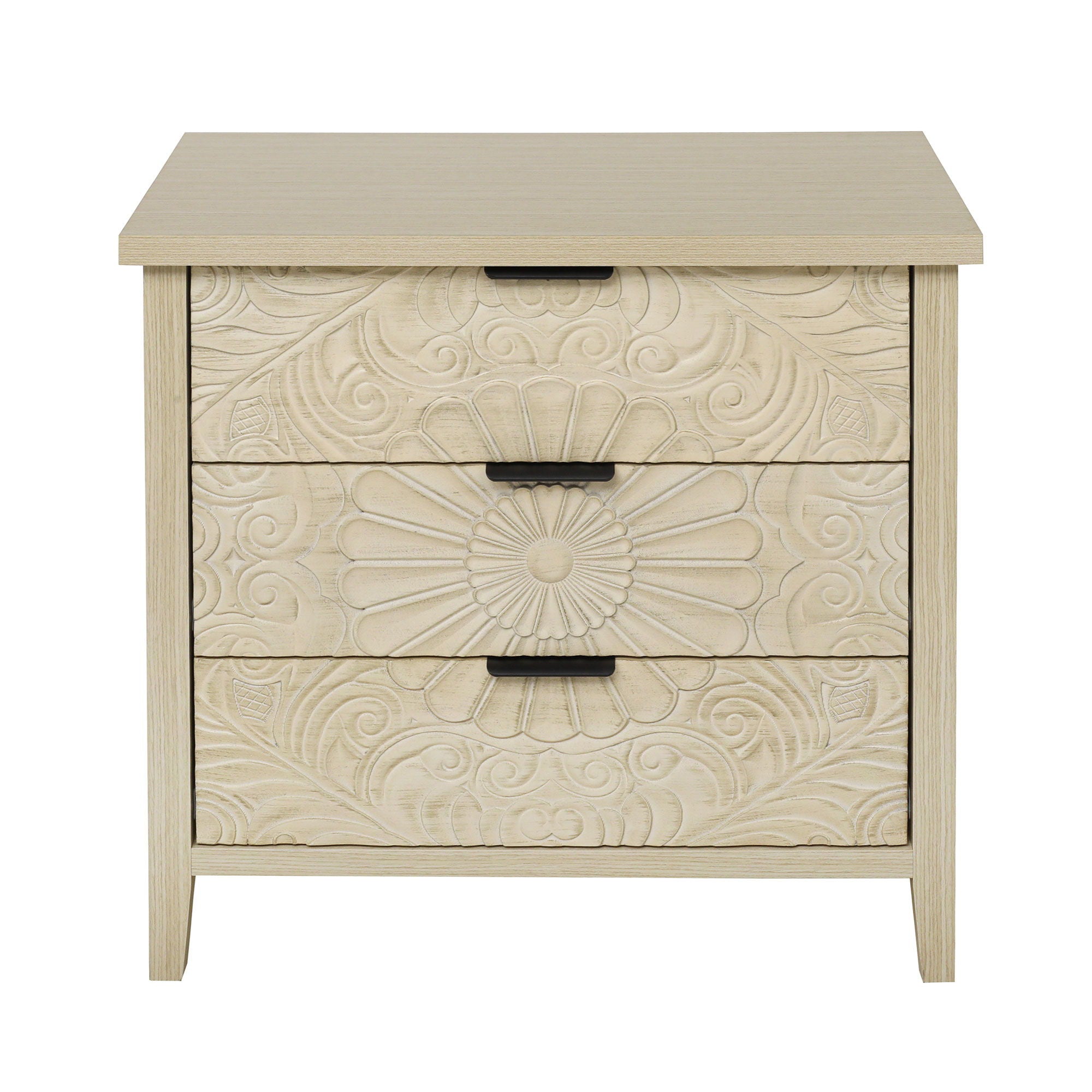 3 Drawer Cabinet, American Furniture, Suitable For Bedroom, Living Room, Study - Natural
