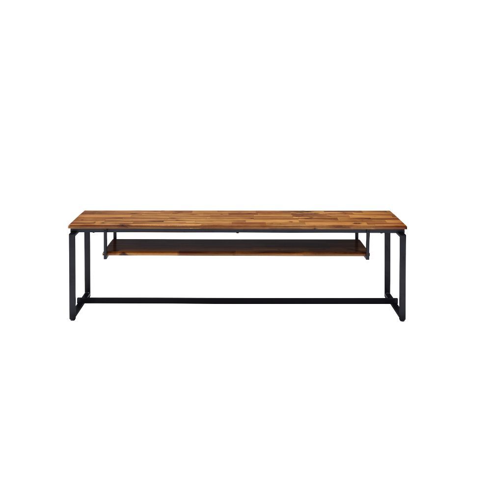 ACME Jurgen - TV Stand - Oak & Black | Meri Furniture