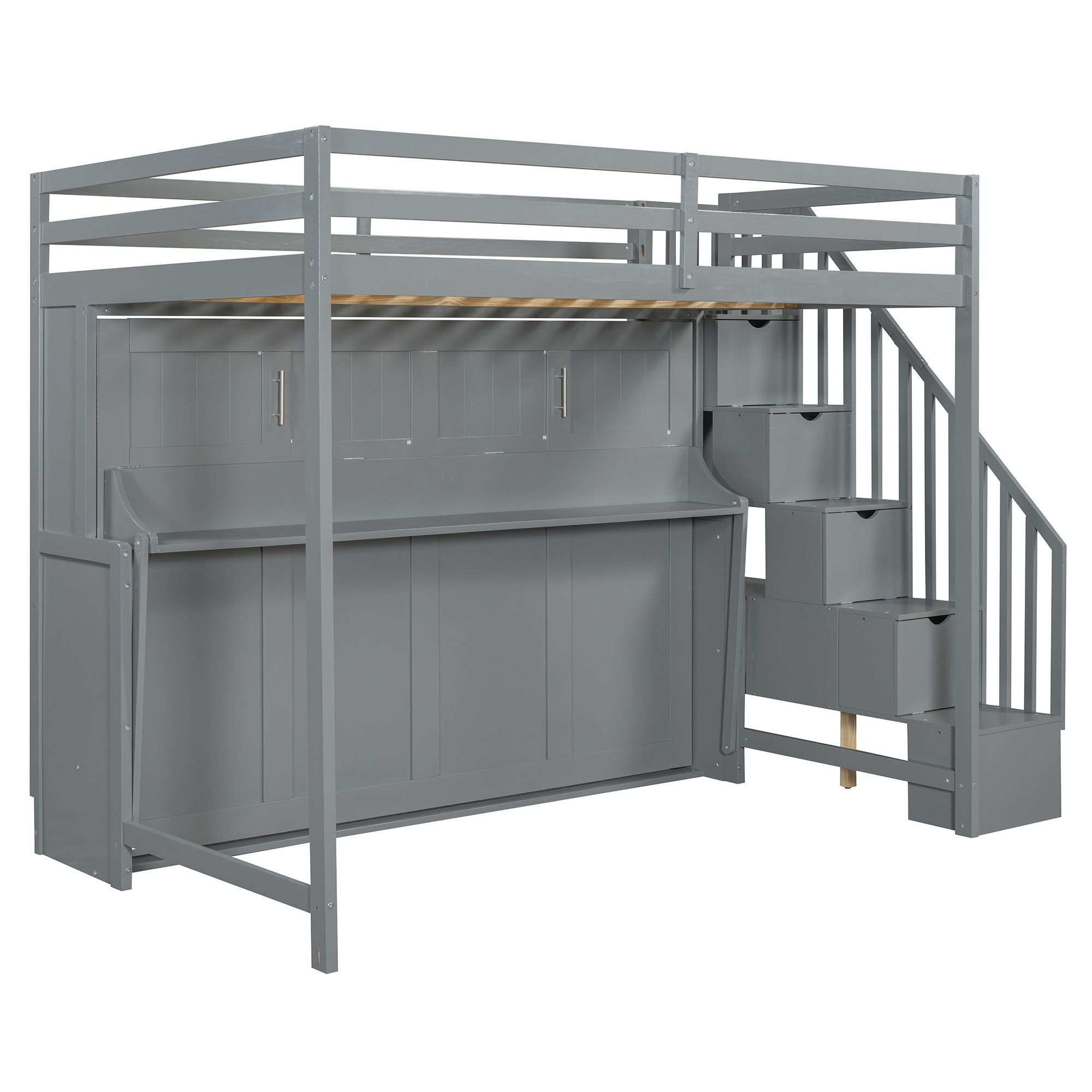 Murphy Bed With Smart Hydraulic System And Desk Design