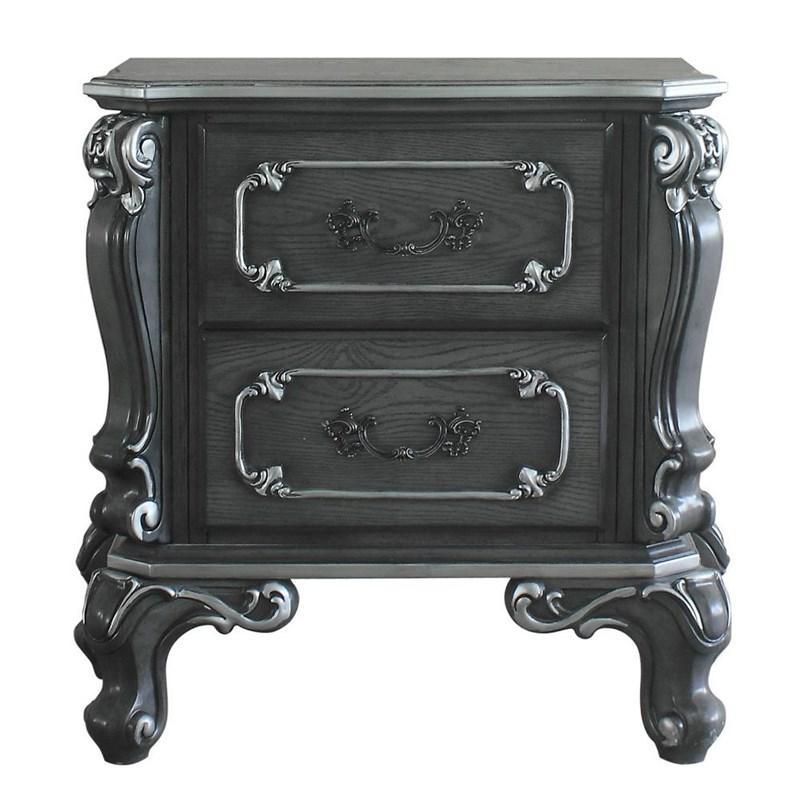 ACME House - Delphine - Nightstand - Charcoal Finish | Meri Furniture