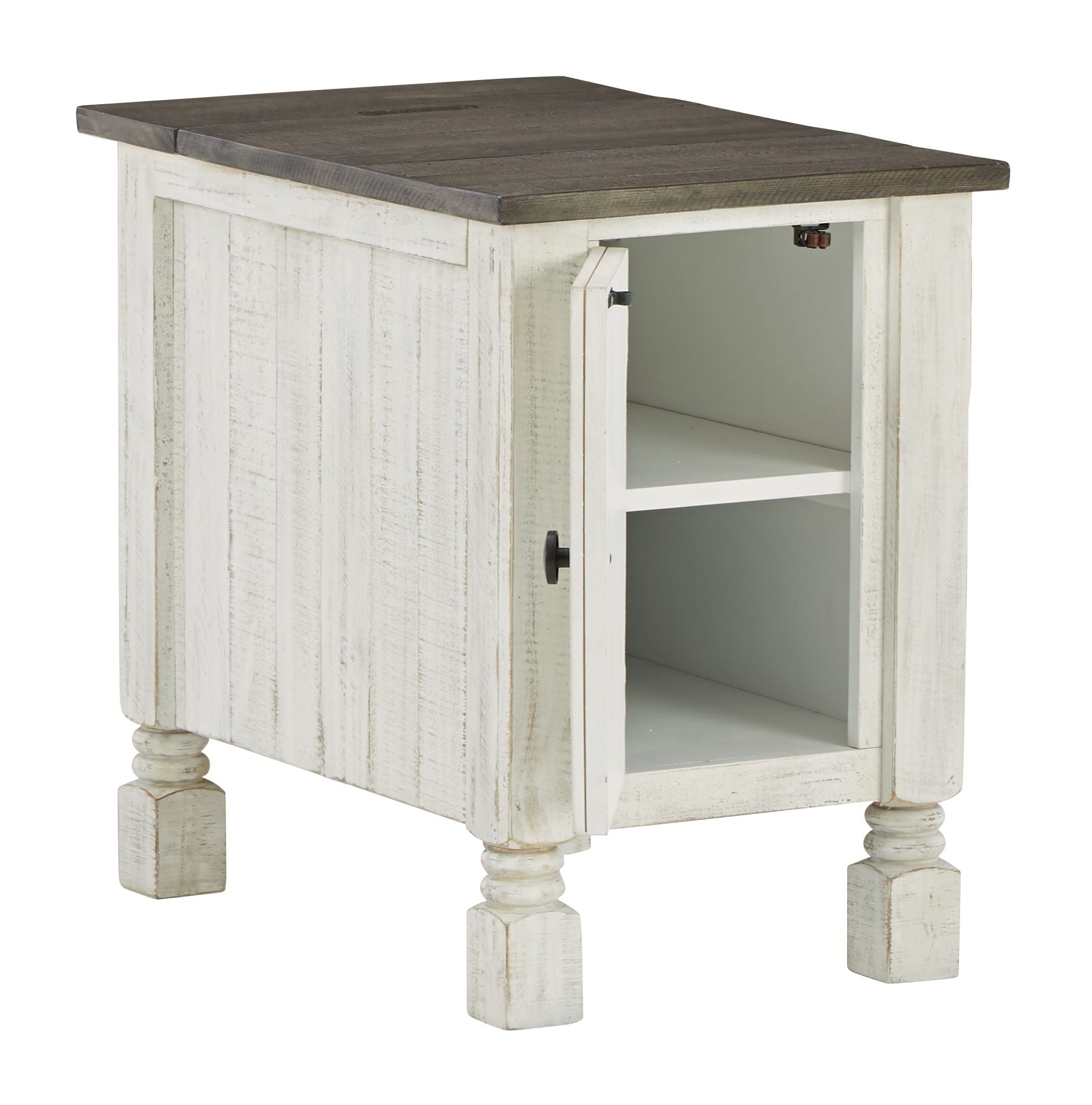 Signature Design by Ashley® Havalance - White / Gray - Chair Side End Table | Meri Furniture