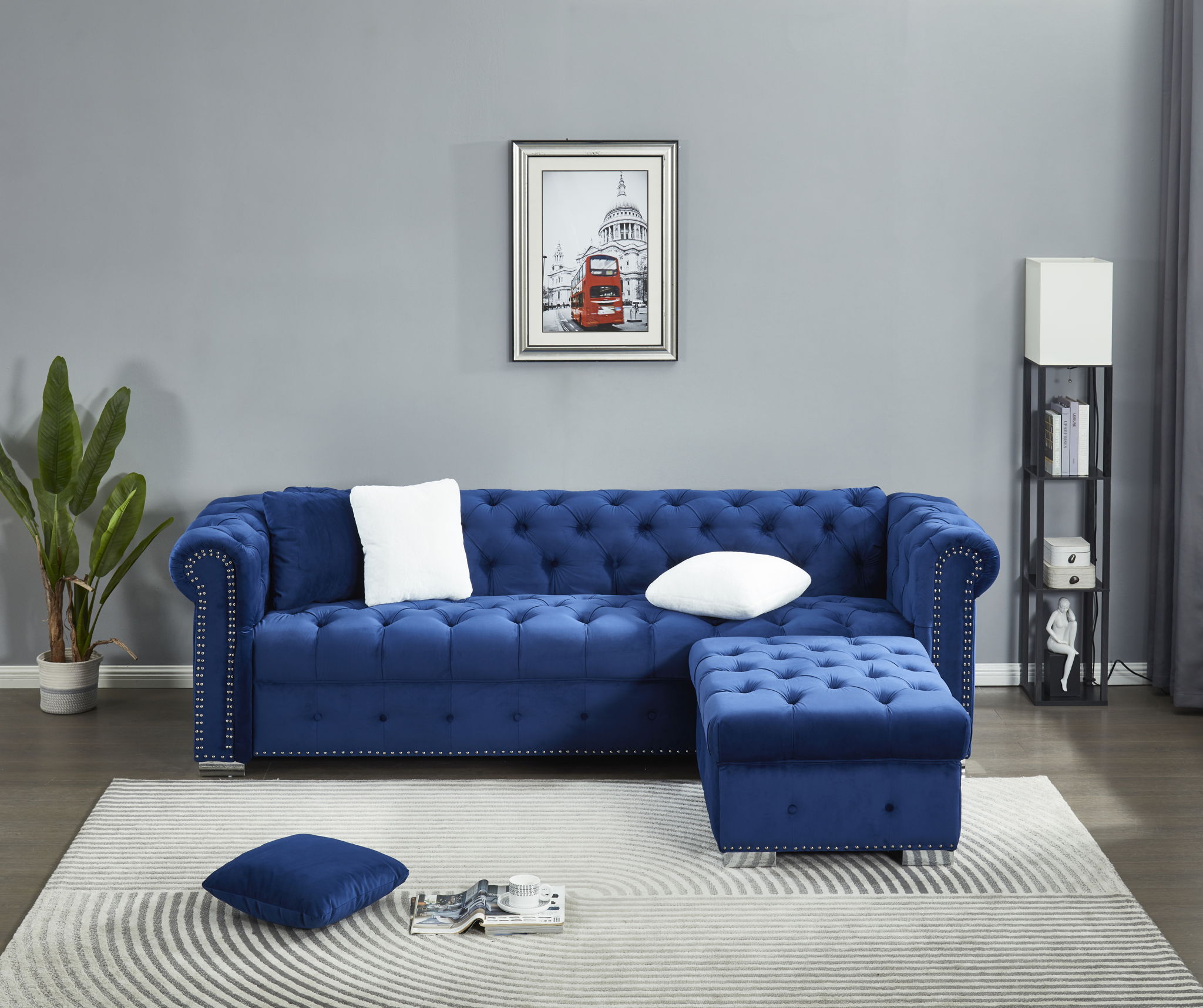4 Seater Oversized L Shaped Reversible Sectional Sofa