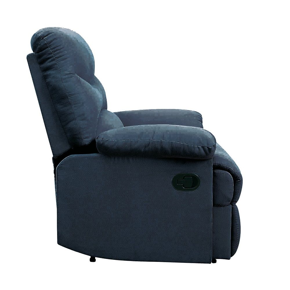 ACME The lovely Arcadia recliner offers comfort, style and value for any home. A smooth microfiber seat cushion provides relaxation from seat to toe with an easy to reach external handle for operating the reclining mechanism. | Meri Furniture