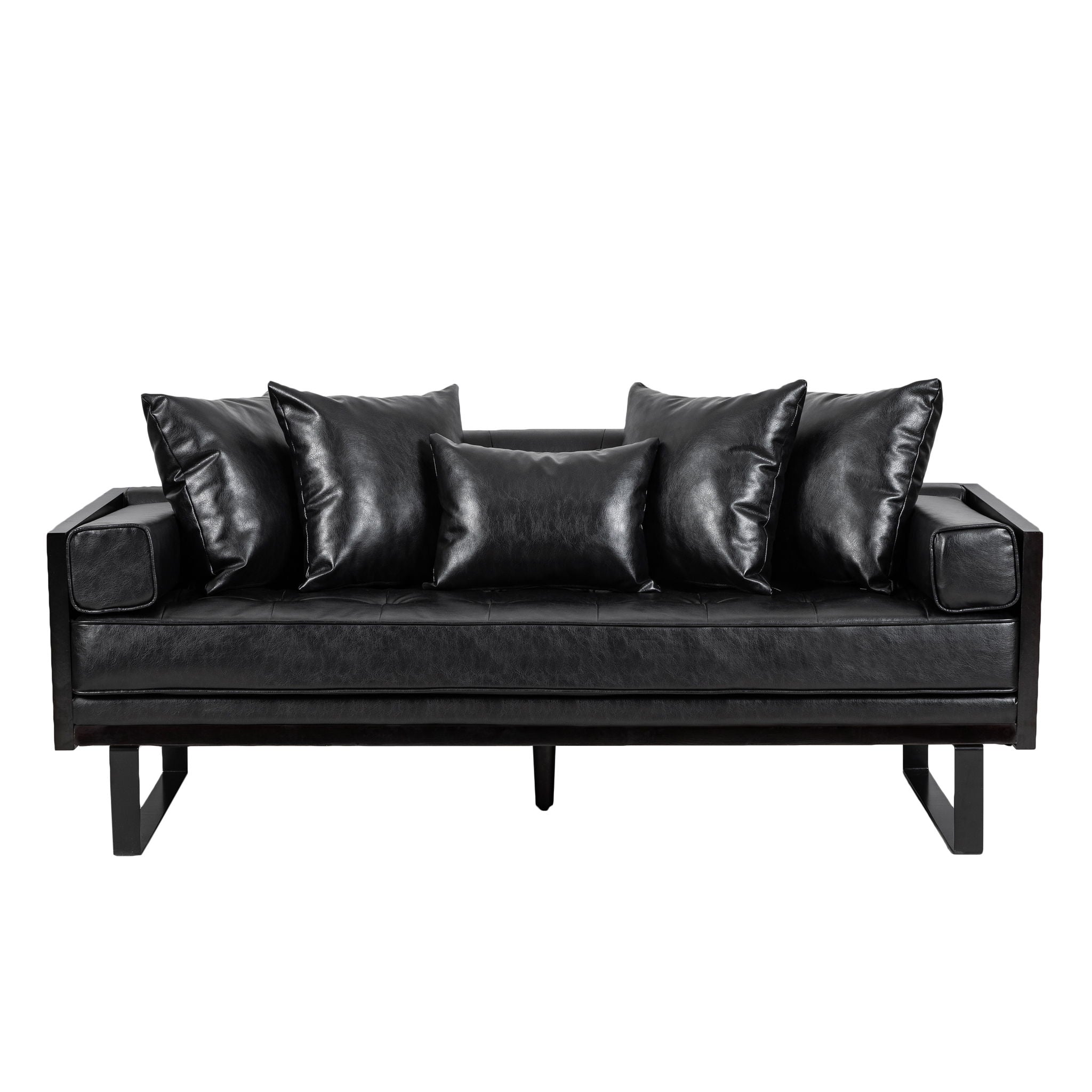 Contemporary Oversized Loveseat With Accent Pillow