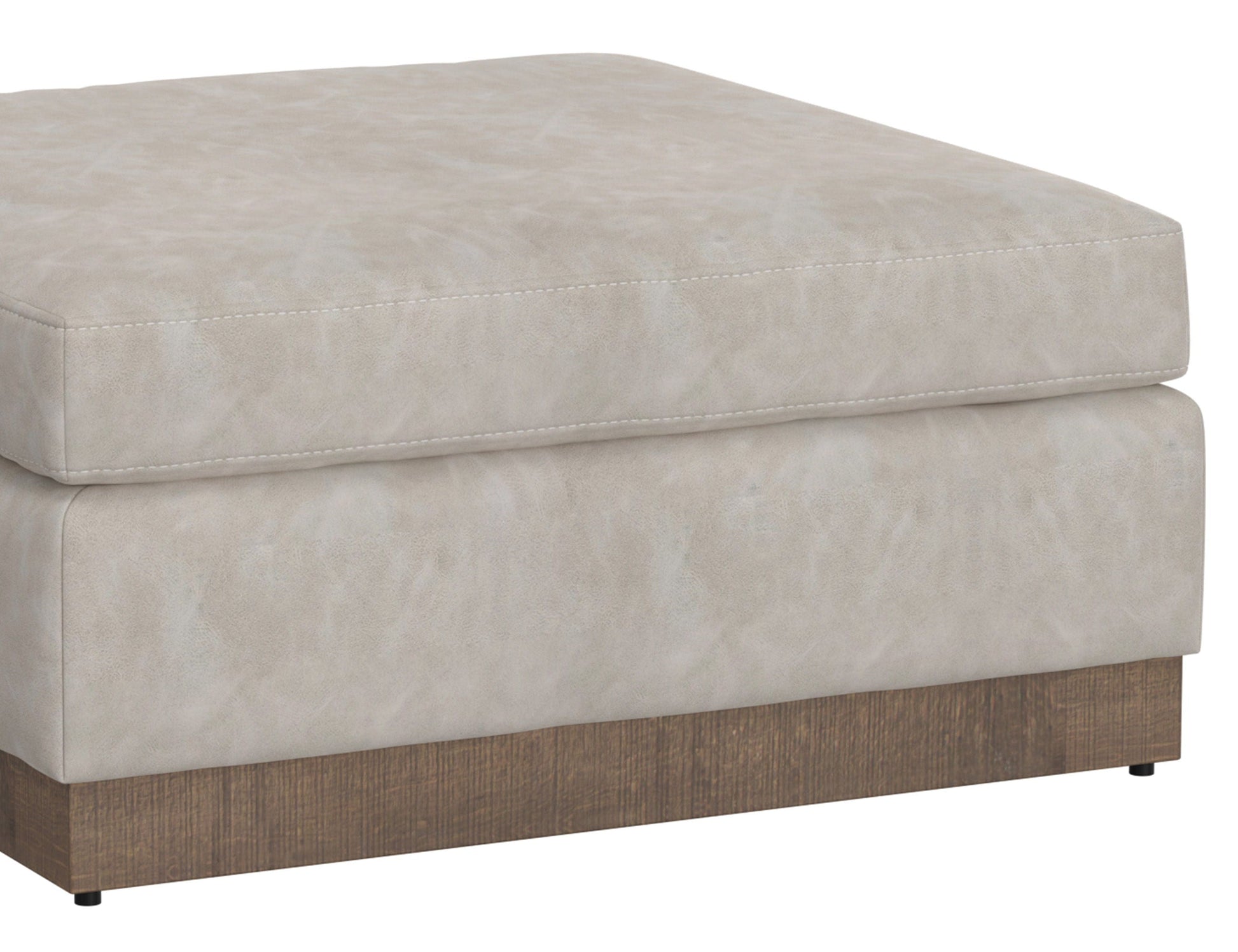 International Furniture Direct Georgia - Upholstered Square Ottoman - Oyster | Meri Furniture
