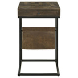 Chessie - 1-Drawer Side Table With Leatherette Sling - Tobacco