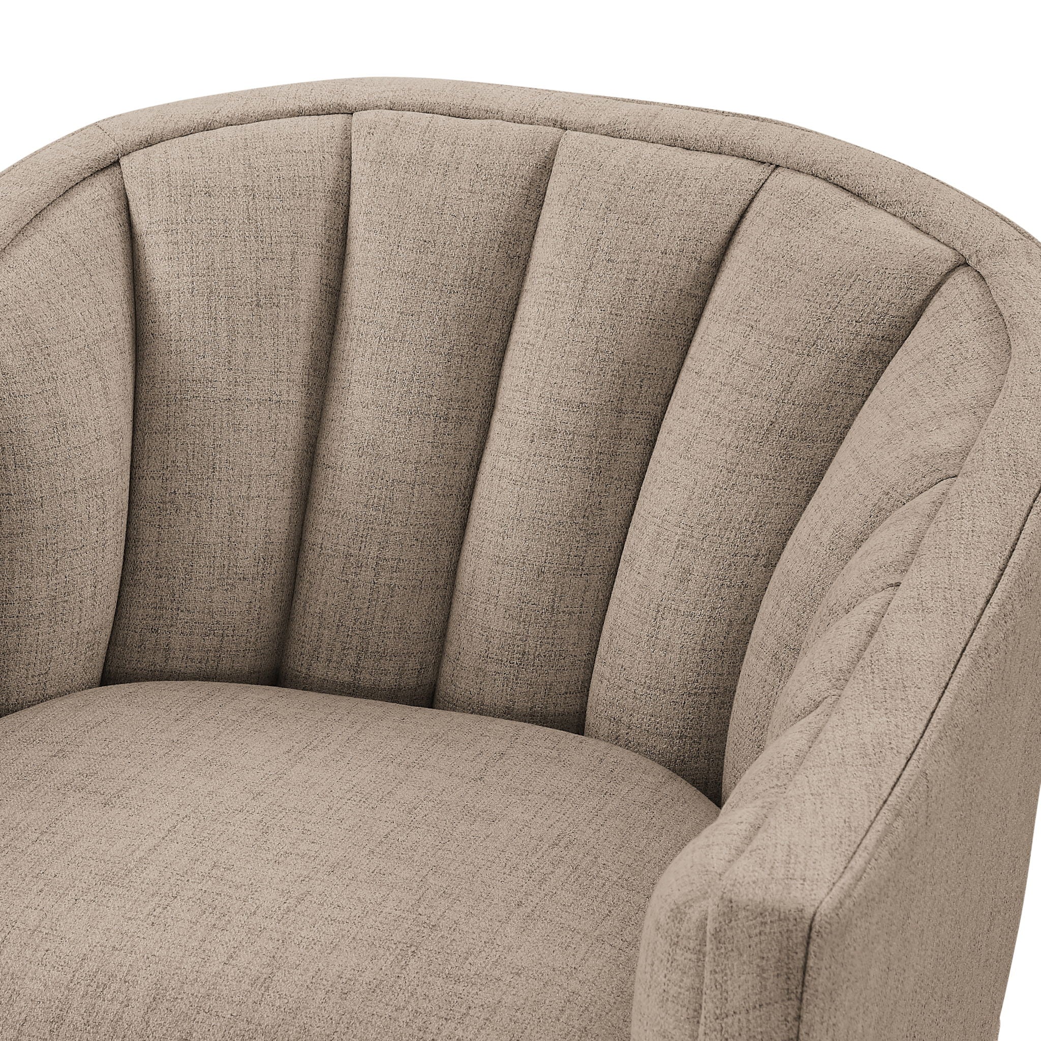 Solitude - Skirted Swivel Accent Chair With Hemp Like
