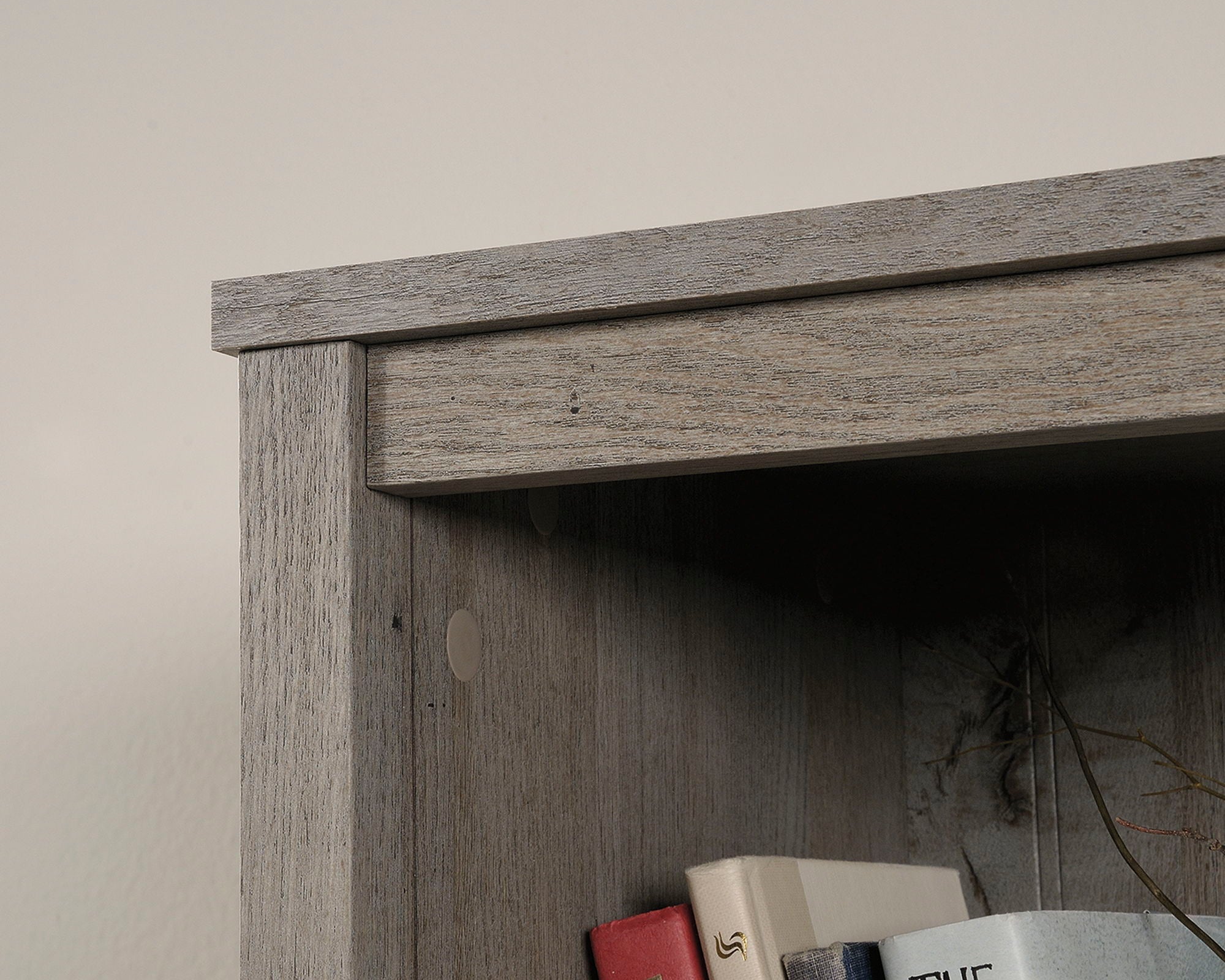 Cottage Road Bookcase Library With Doors in Mystic Oak