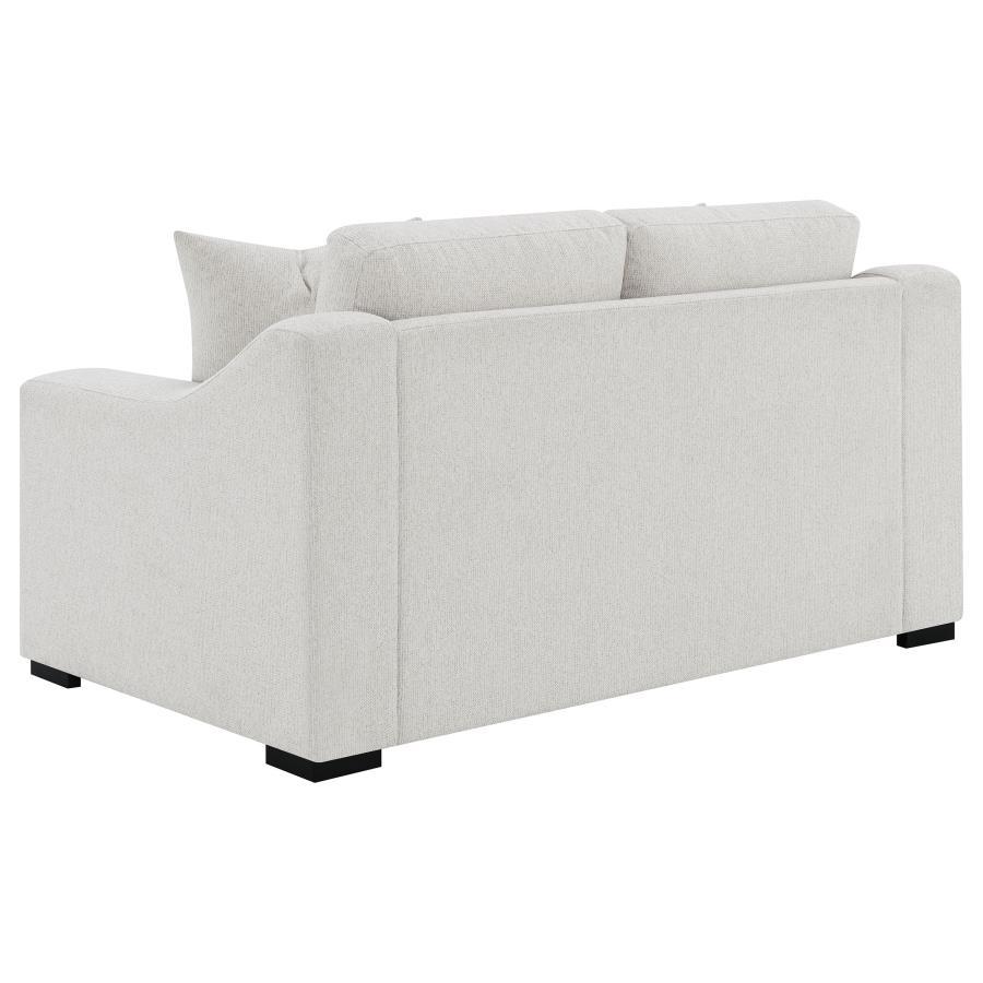 Ashlyn - Fabric Upholstered Track Arm Loveseat - Sand