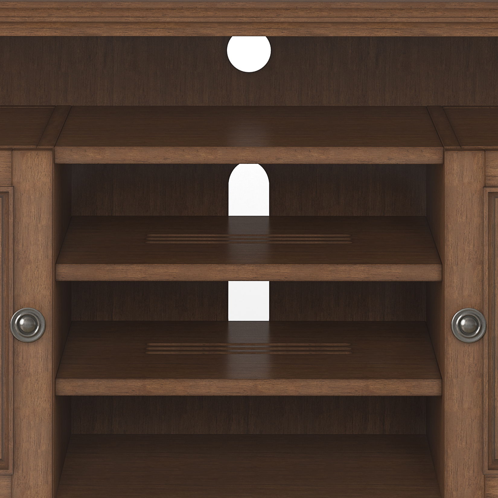 Amherst - TV Media Stand - Rustic Natural Aged Brown