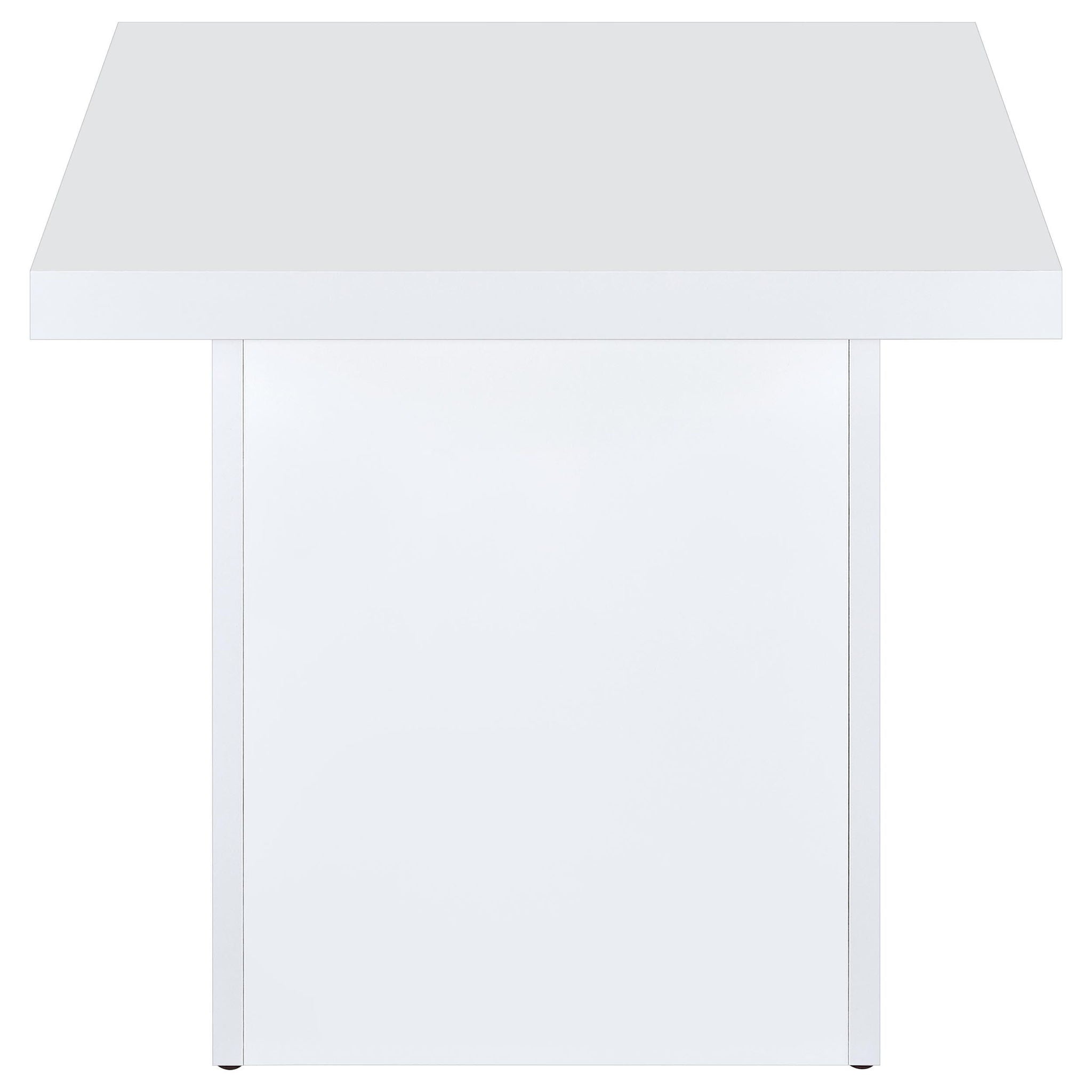 Devar 3-piece Square Coffee End Table Set White High Gloss