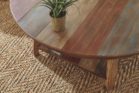 Ashley Furniture Raebecki - Brown - Occasional Table Set (Set of 3) | Meri Furniture