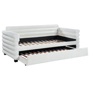 Coaster Fine Furniture Patricia - Boucle Upholstered Day Bed With Trundle | Meri Furniture