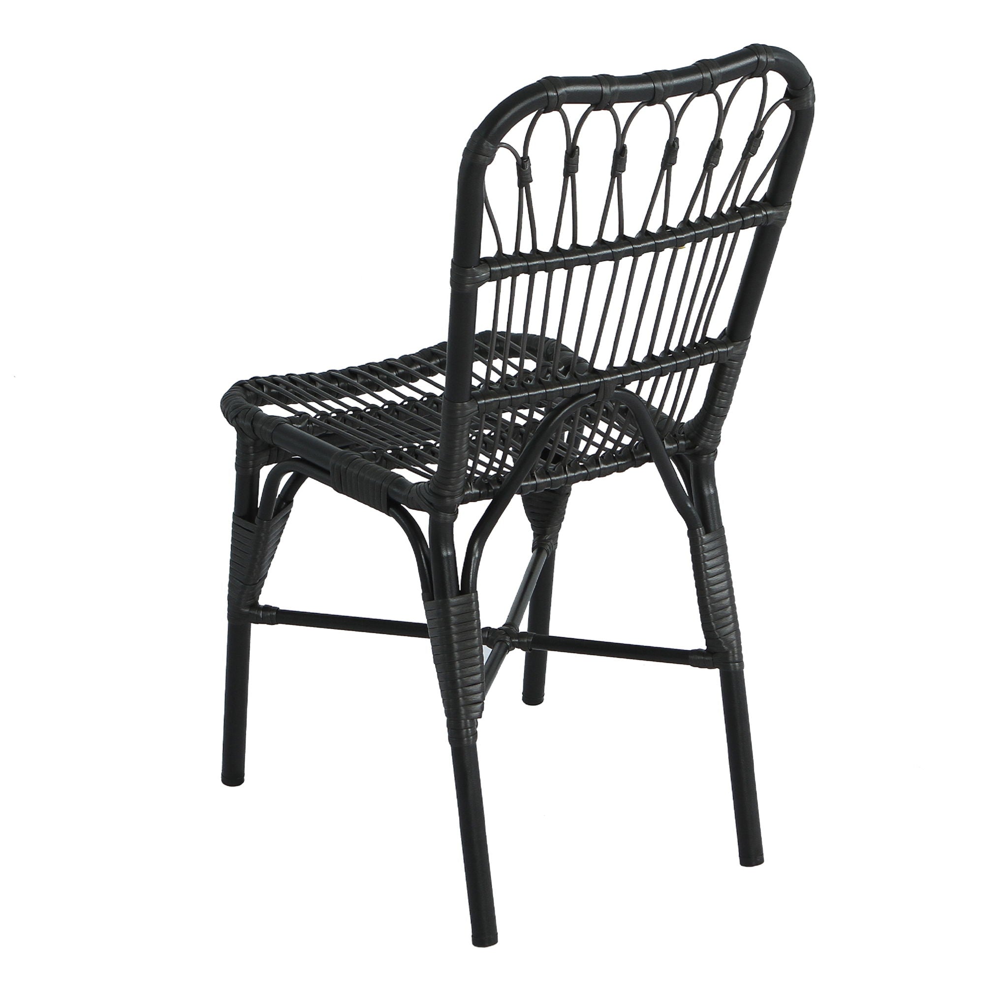 Outdoor Wicker Patio Dining Chairs Set With Durable Frame And Rattan Weave