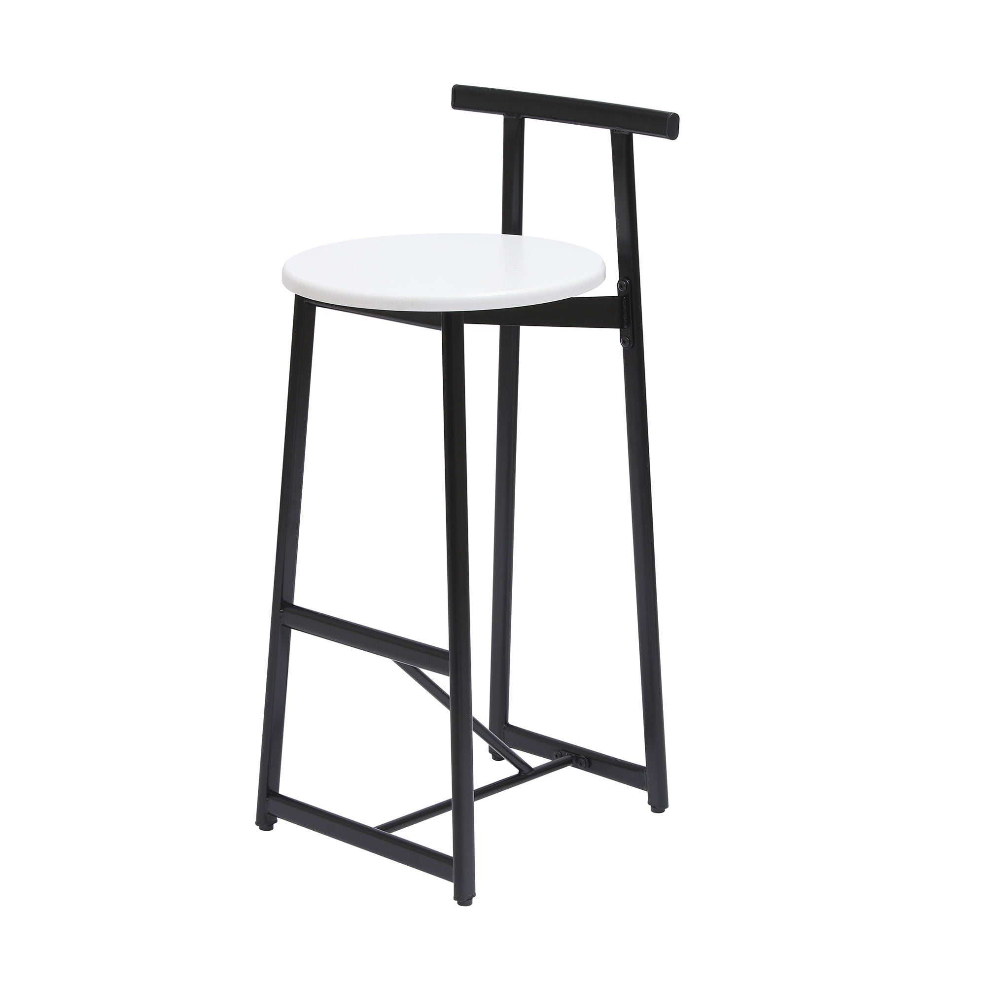 Modern Bar Stools With Backrest For Kitchen (Set of 3)