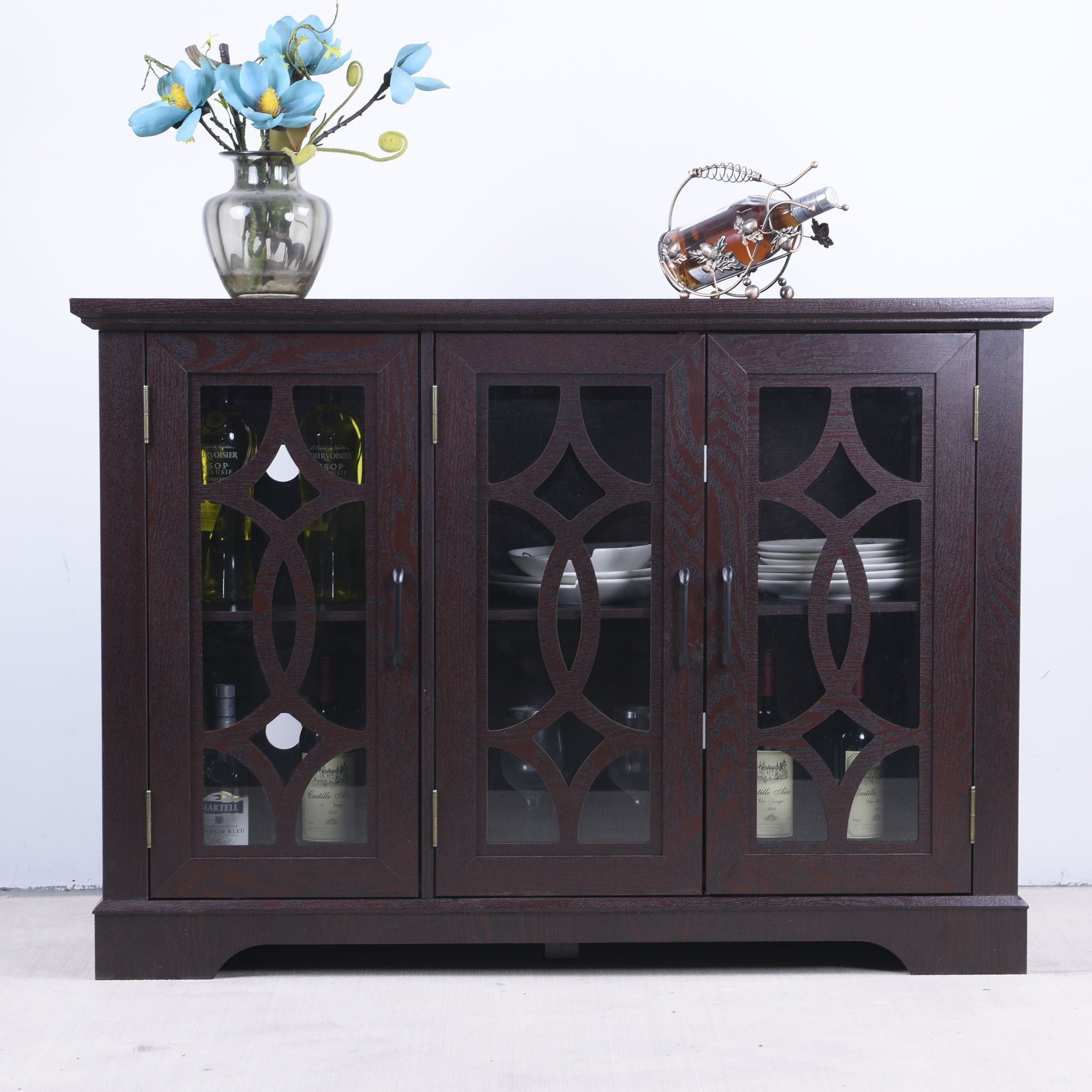Spacious Sideboard With 3 Doors - Ox Blood Red
