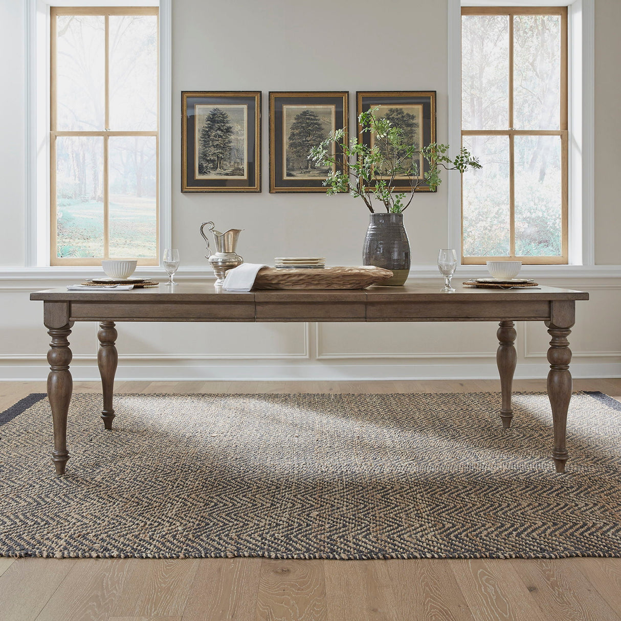 Liberty Furniture Americana Farmhouse - Wood Rectangular Leg Table - Light Brown | Meri Furniture
