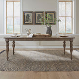 Liberty Furniture Americana Farmhouse - Wood Rectangular Leg Table - Light Brown | Meri Furniture