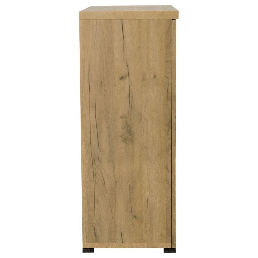 Bristol - 6-Shelf Engineered Wood Shoe Cabinet - Golden Oak