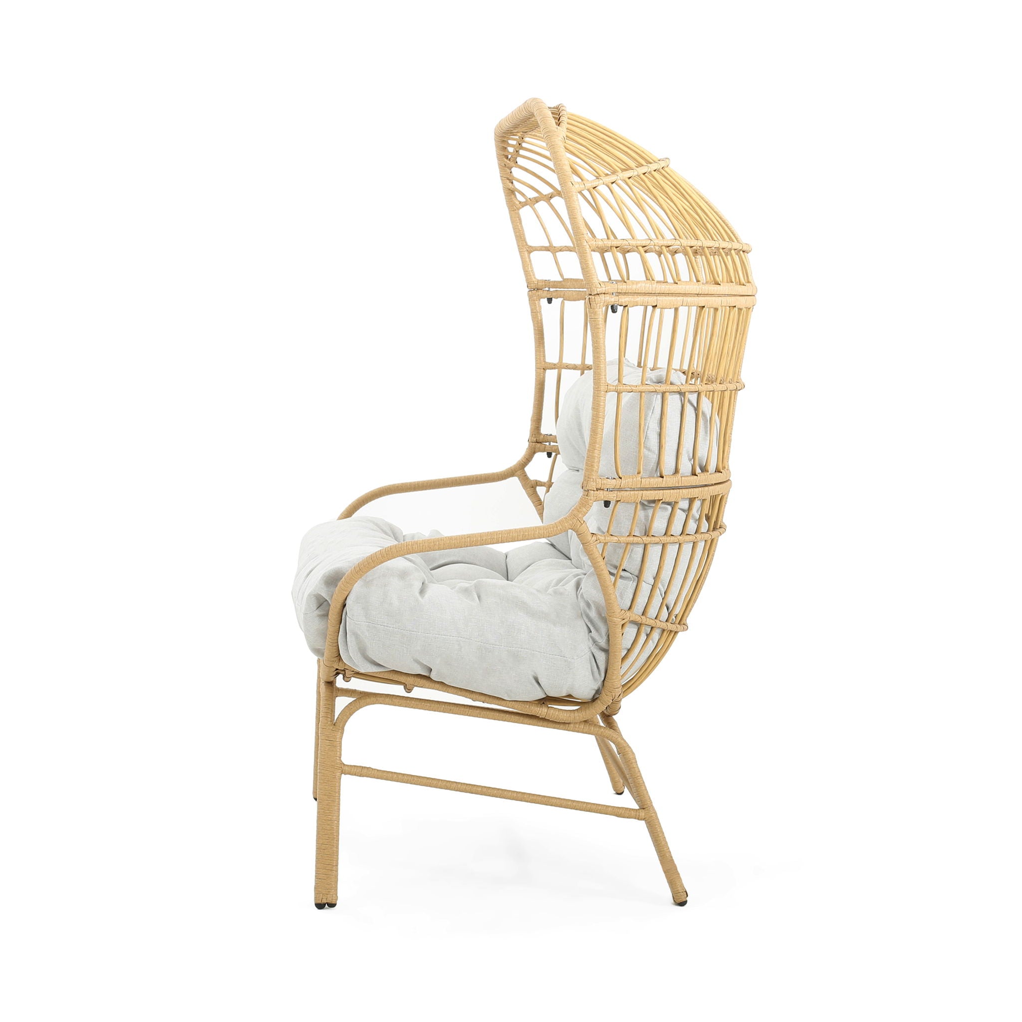 Palos - Outdoor Wicker Loveseat - Light Brown