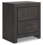 Hollivern - Two Drawer Night Stand - Dark Gray
