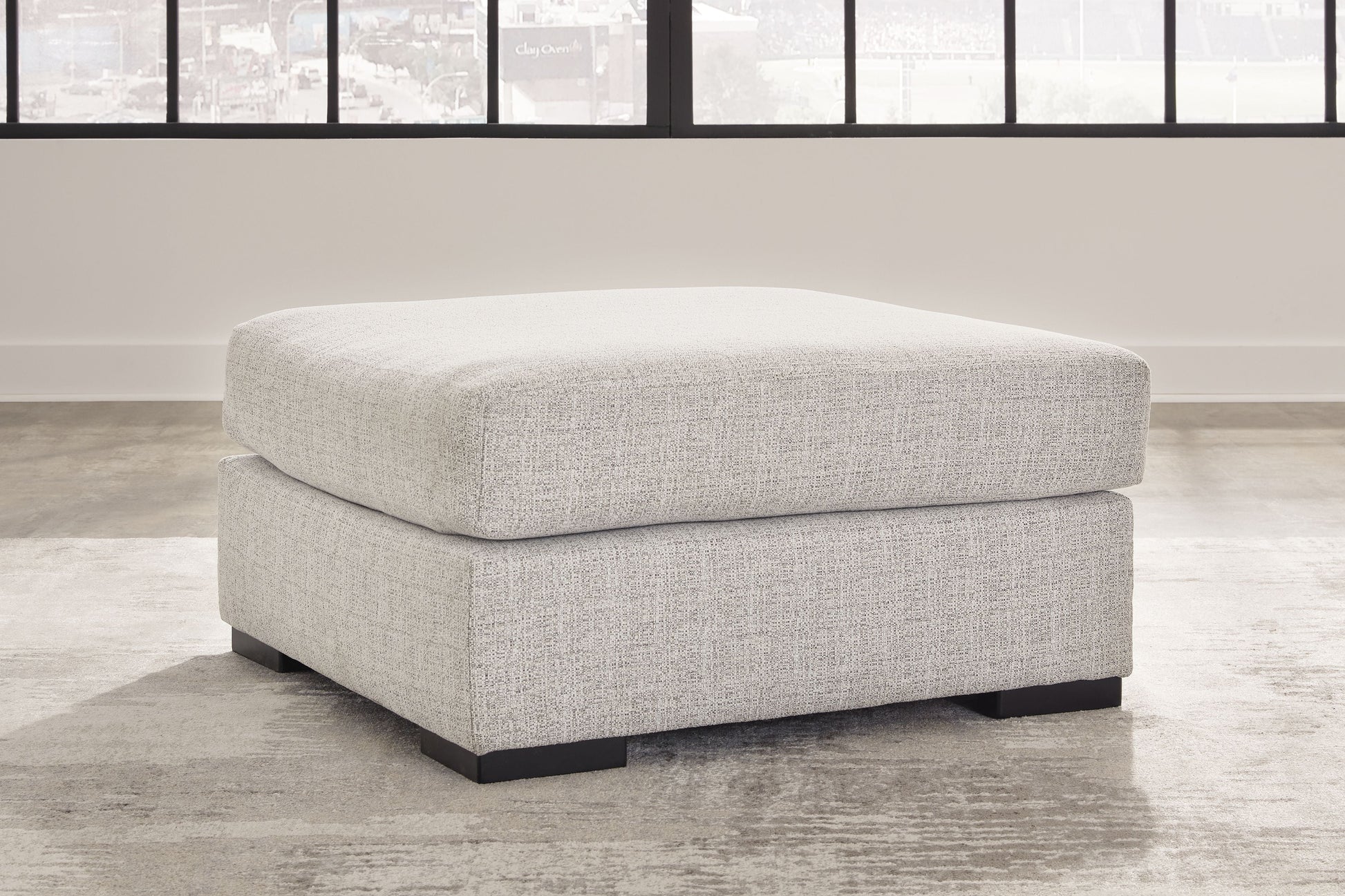 Ashley® Larce - Stone - Oversized Accent Ottoman | Meri Furniture