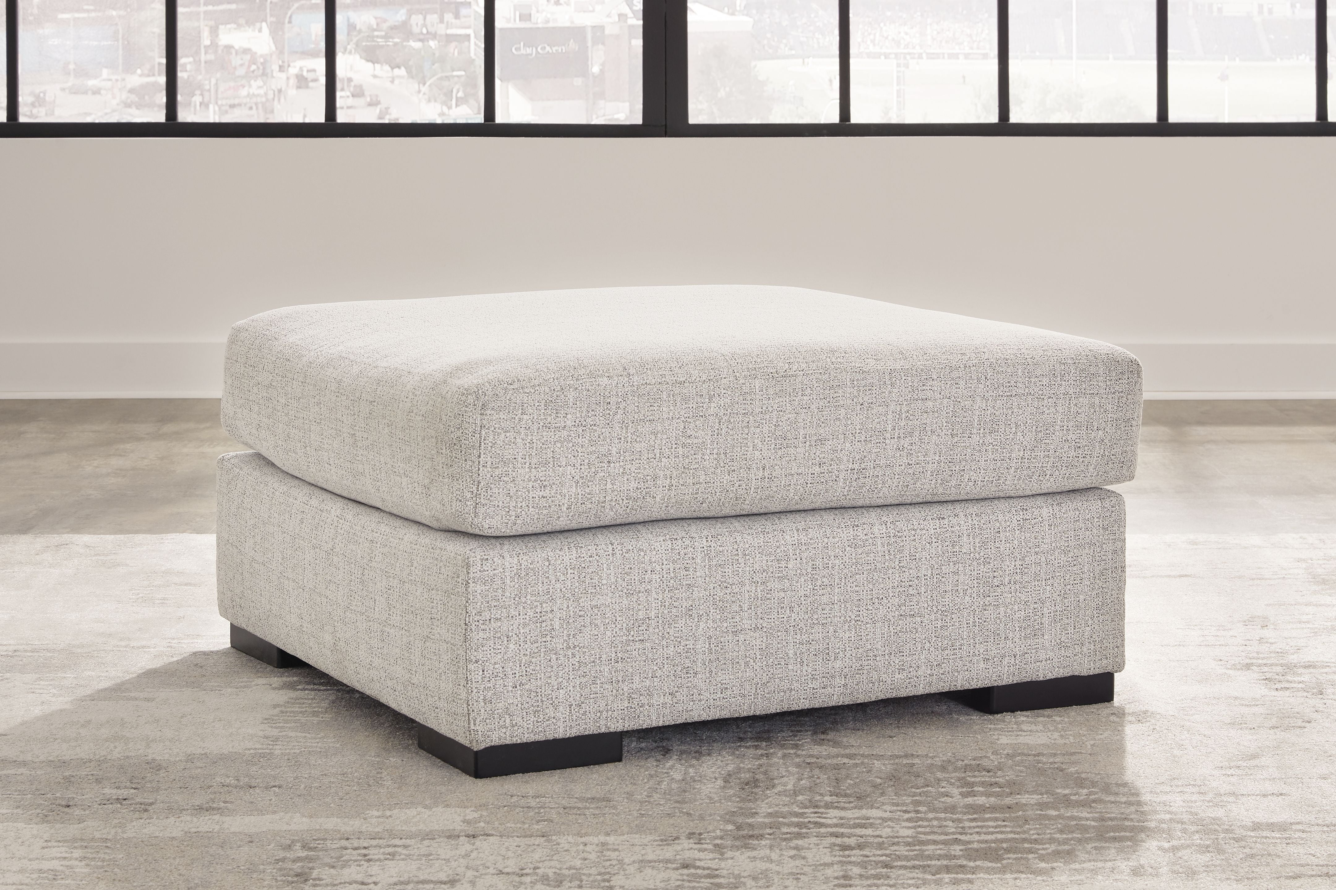 Ashley® Larce - Stone - Oversized Accent Ottoman | Meri Furniture