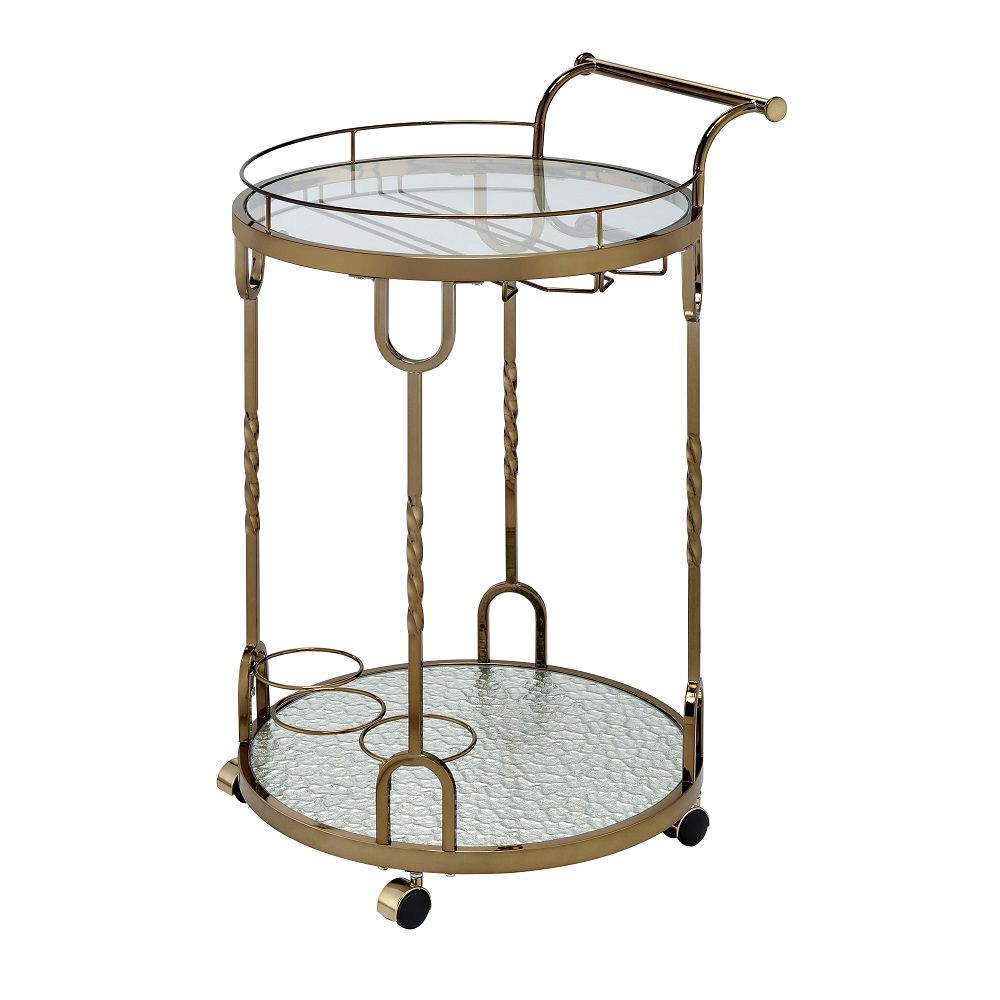 ACME Vikki - Serving Cart - Gold | Meri Furniture