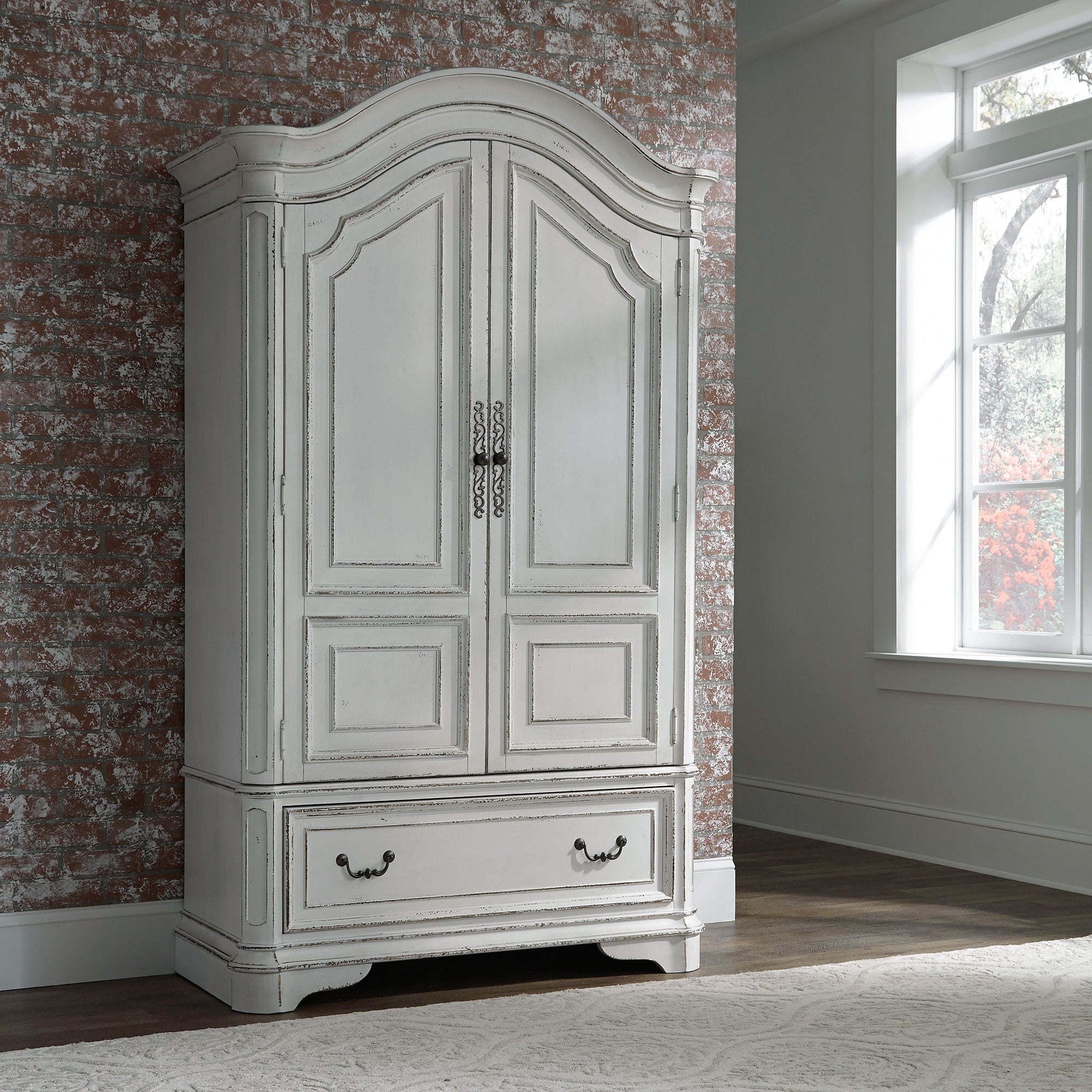 Liberty Furniture Magnolia Manor - Armoire - White | Meri Furniture