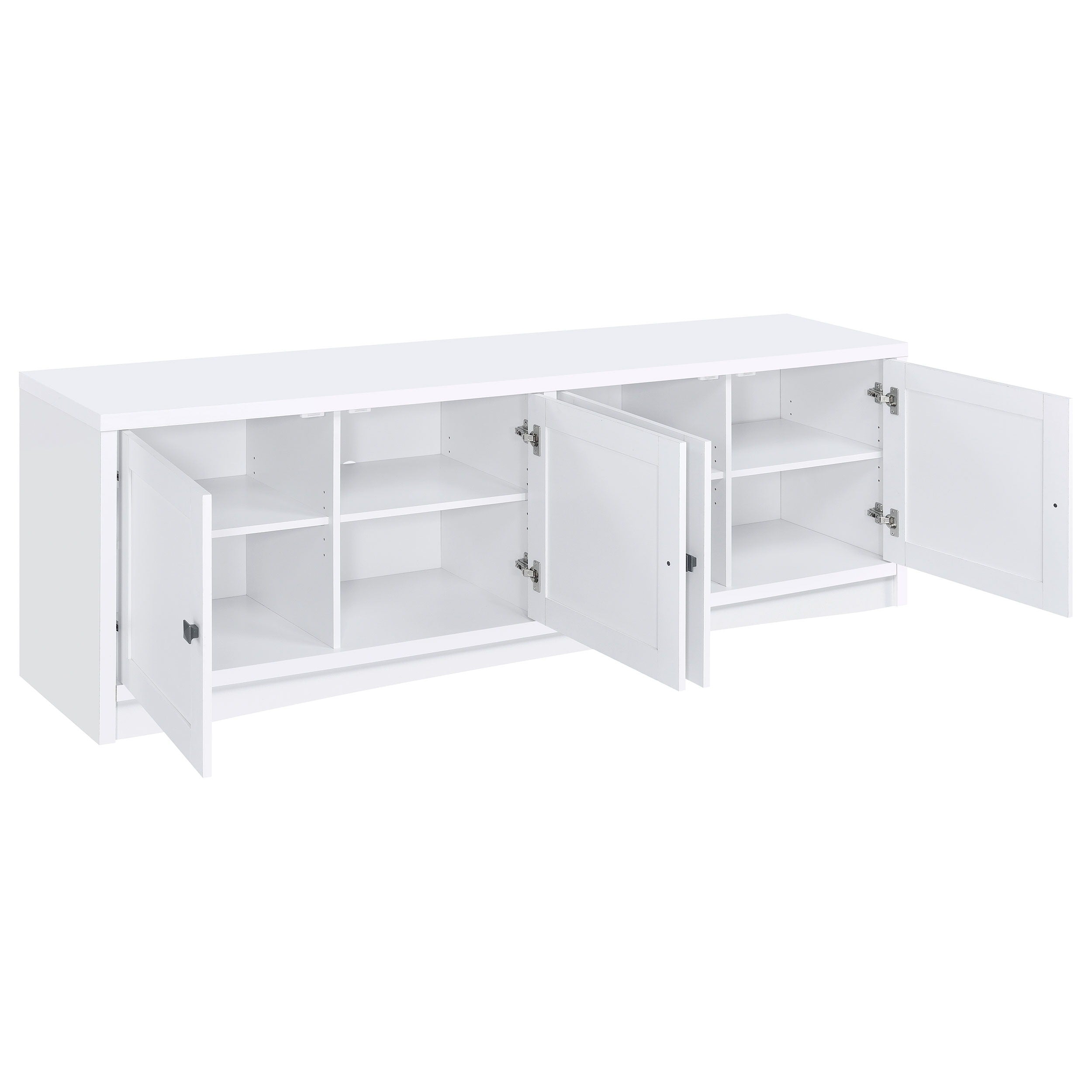 Coaster Fine Furniture Laughlin - 4 Door Engineered Wood TV Stand - White | Meri Furniture