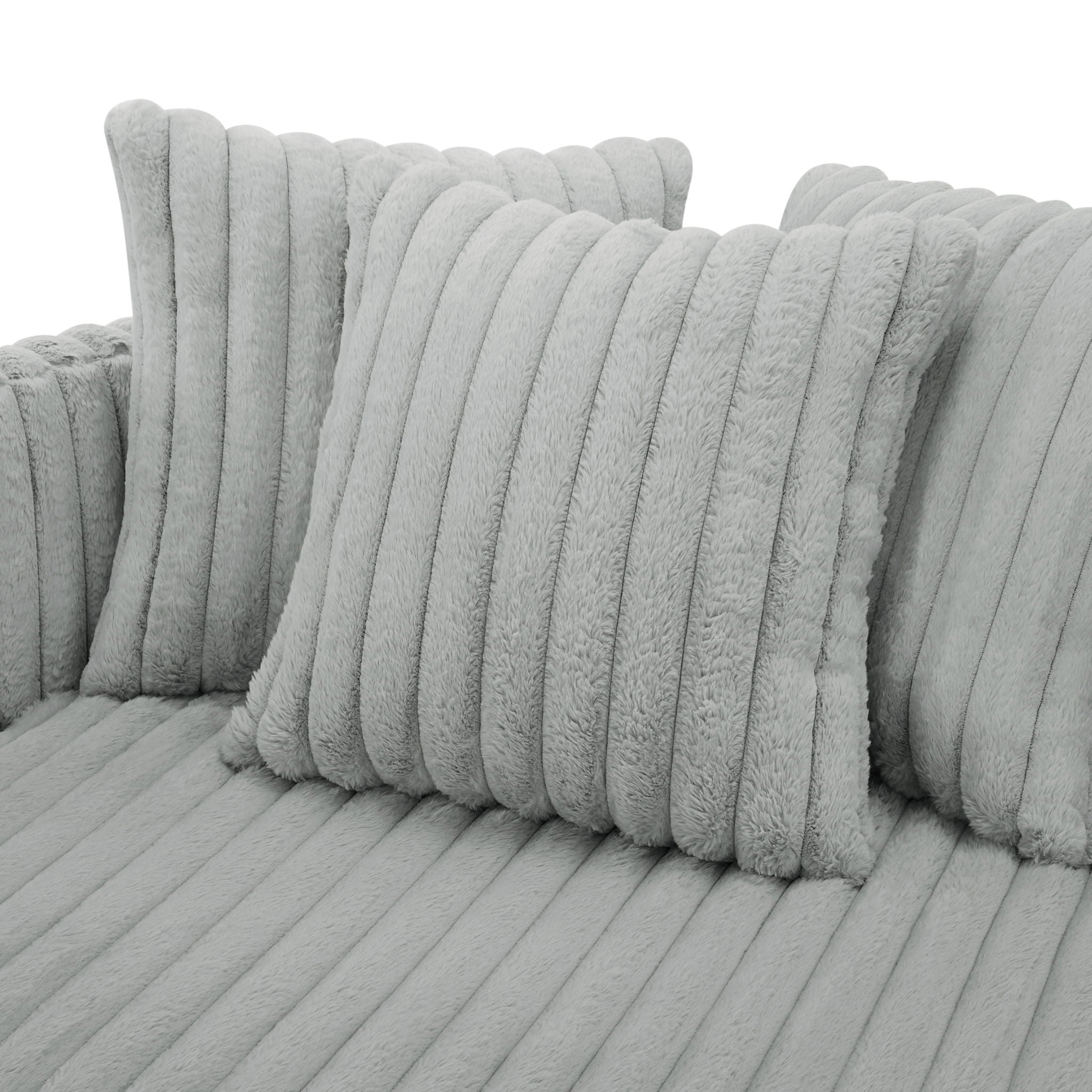 Mindy - Oversized Swivel Barrel Chair - Gray