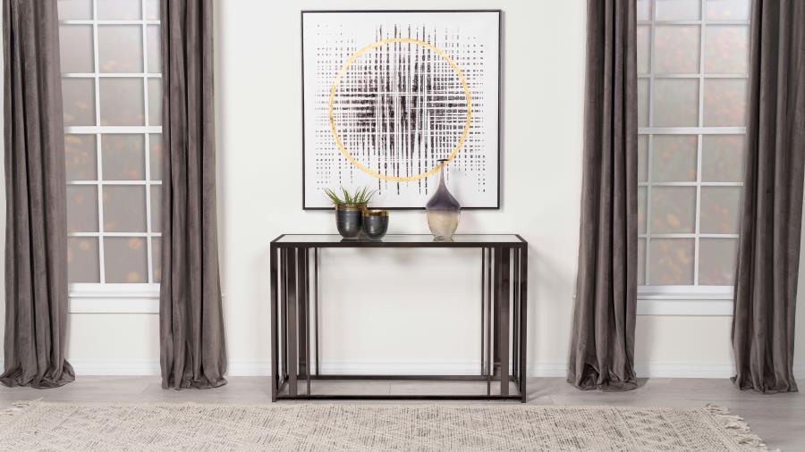 Coaster Fine Furniture Adri - Glass Top Entryway Sofa Console Table | Meri Furniture