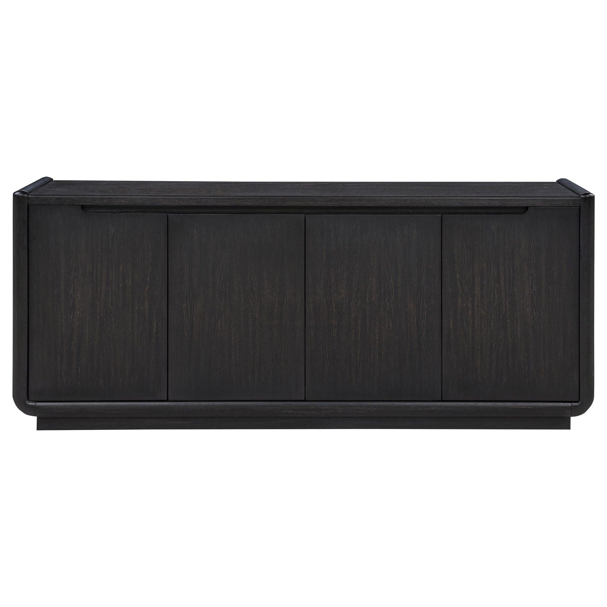 Leandro 72-inch 4-door TV Stand Media Console Burnished Black