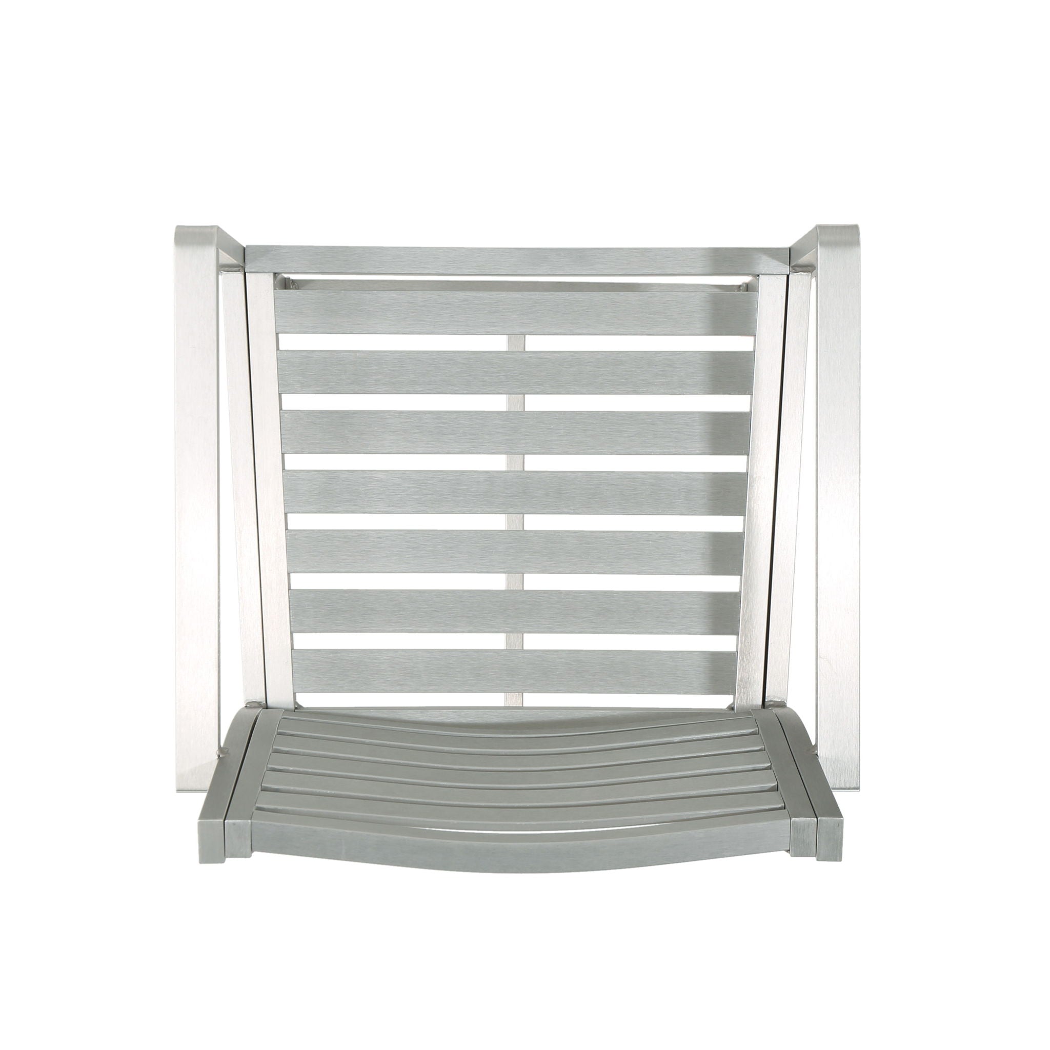 Outdoor Aluminum Rust Proof Barstools (Set of 2) - Silver