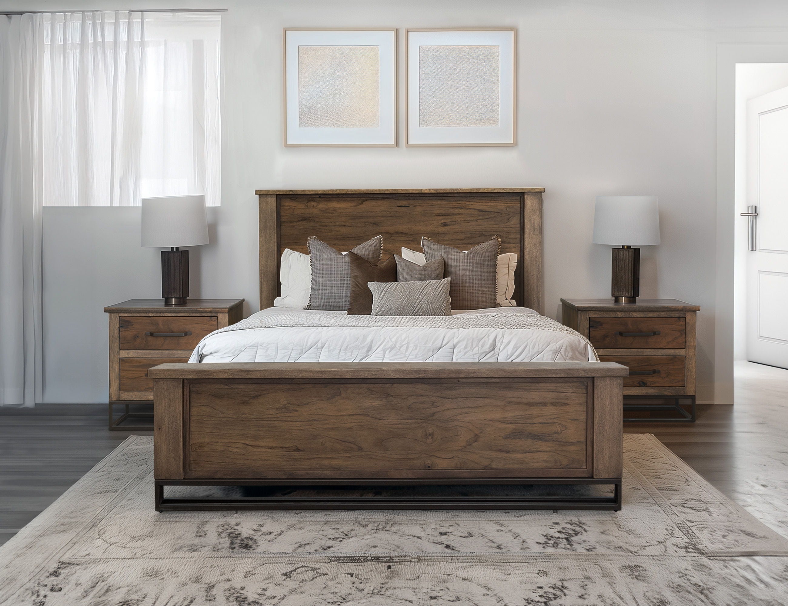 International Furniture Direct Natural Teca - Bed | Meri Furniture