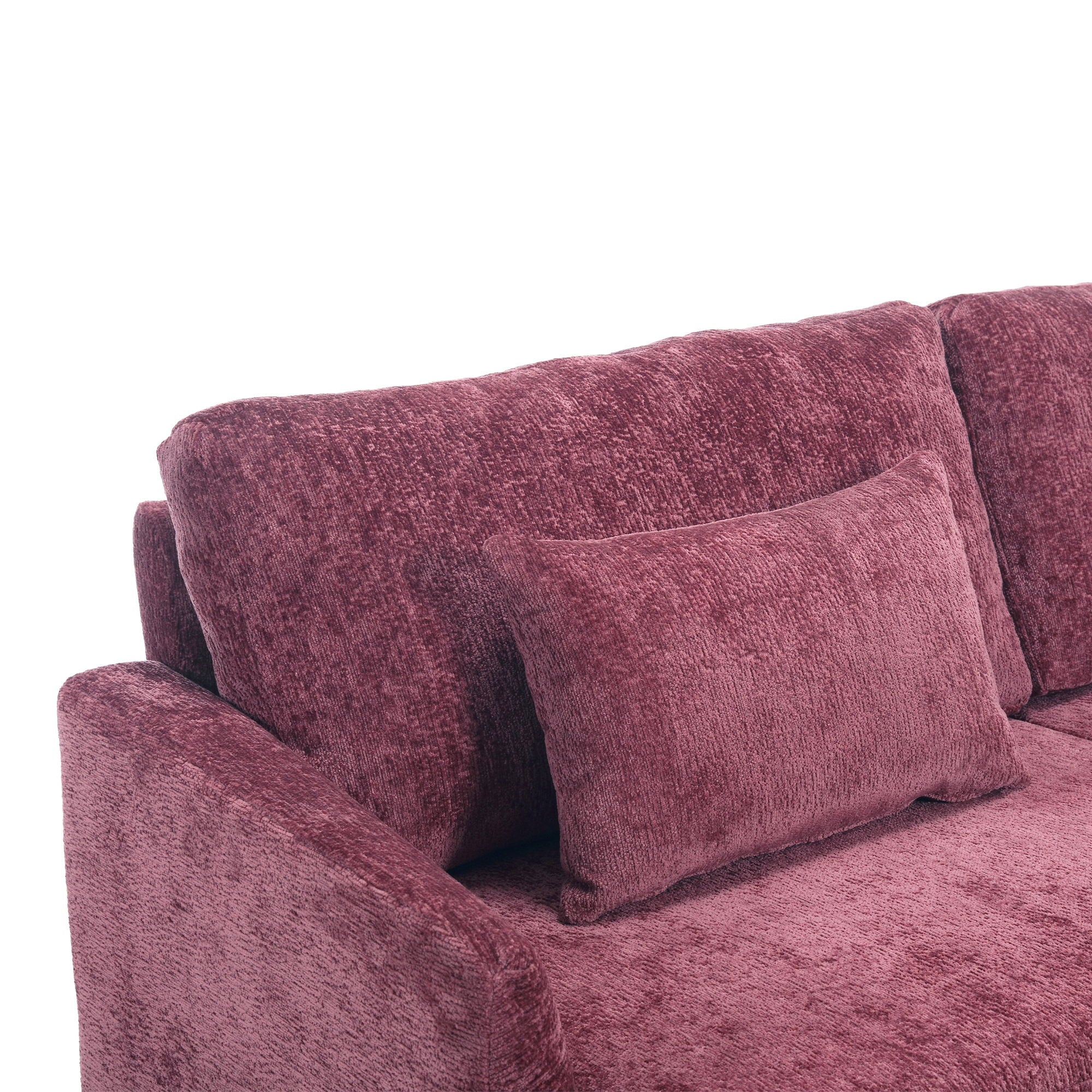 Mid Century Modern Fabric Loveseat Sofa, 2 Seat Upholstered Couch