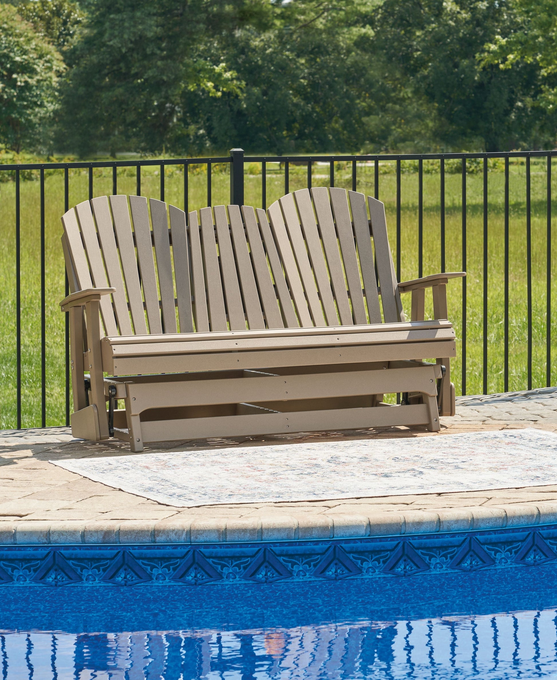 Signature Design by Ashley® Hyland Wave - Glider Loveseat | Meri Furniture